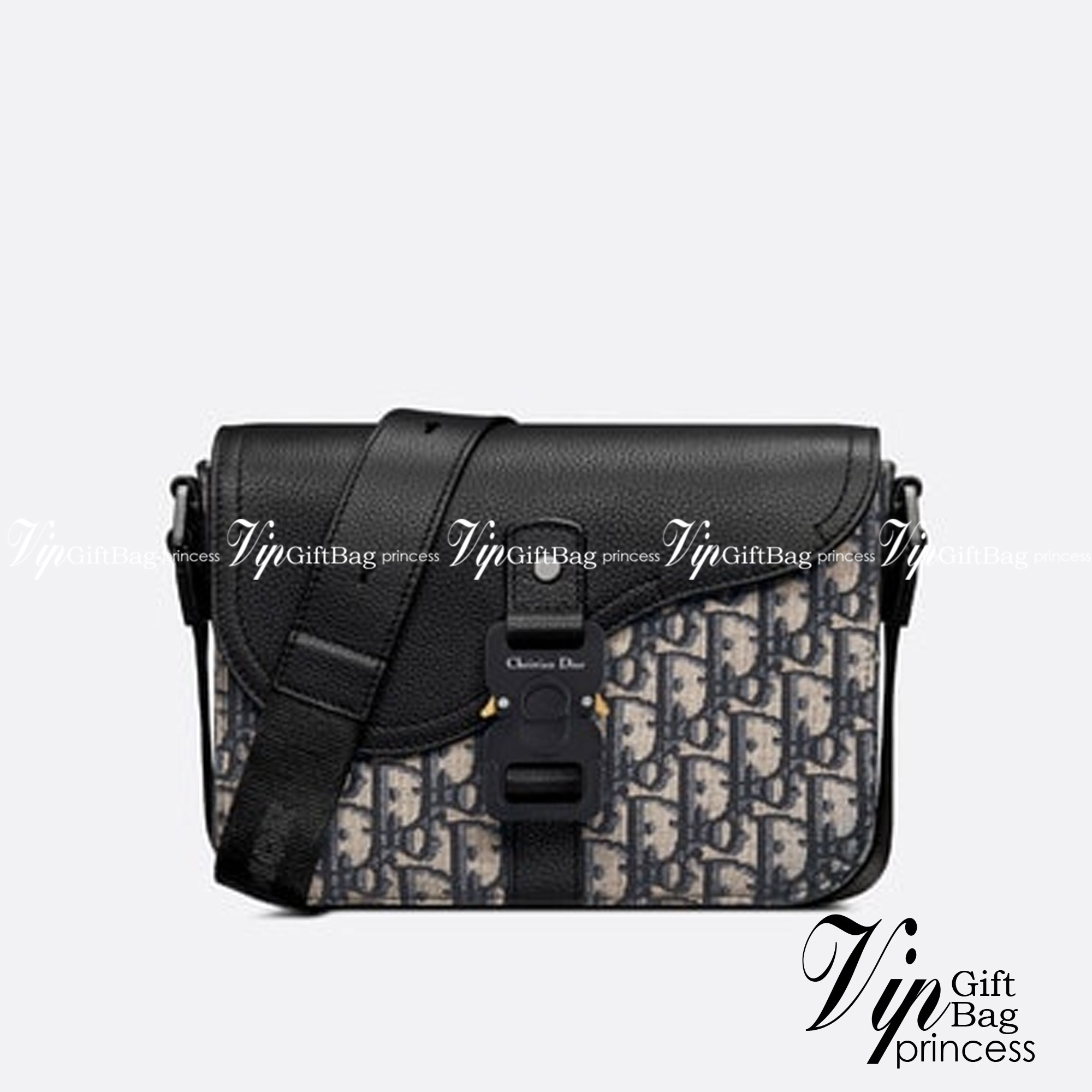 Dior Saddle Messenger Bag / Dior messenger bag / Beige and Black Oblique Jacquard เกรดเทพออริจินอล หนังแท้ ภาพถ่ายจากสินค้าจริง ใช้งานต่างประเทศได้