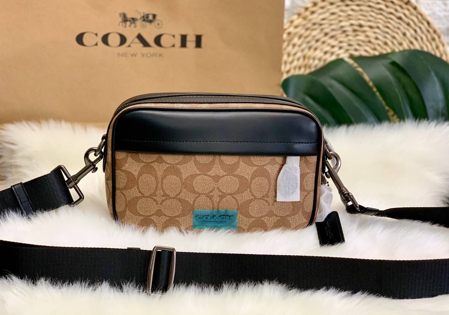ของแท้ 💯% COACH GRAHAM CROSSBODY IN SIGNATURE ((50715)) พร้อมส่งค่ะ! กระเป๋าสะพายครอสบอดี้ร์ หนังแท้อย่างดี นิ่มมือค่ะ