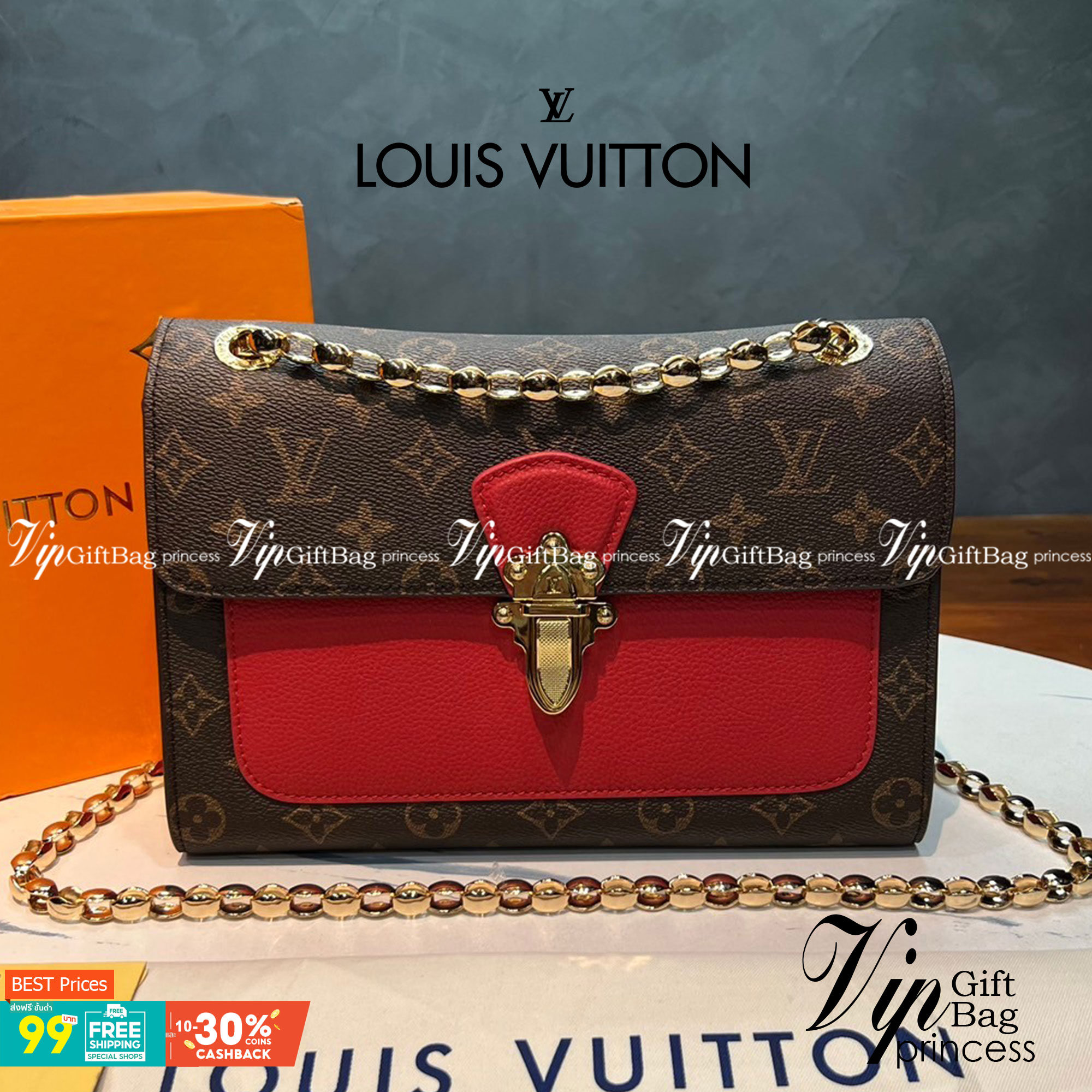 หนังแท้ LOUIS VUITTON VICTOIRE BAG พร้อมส่งที่ไทย