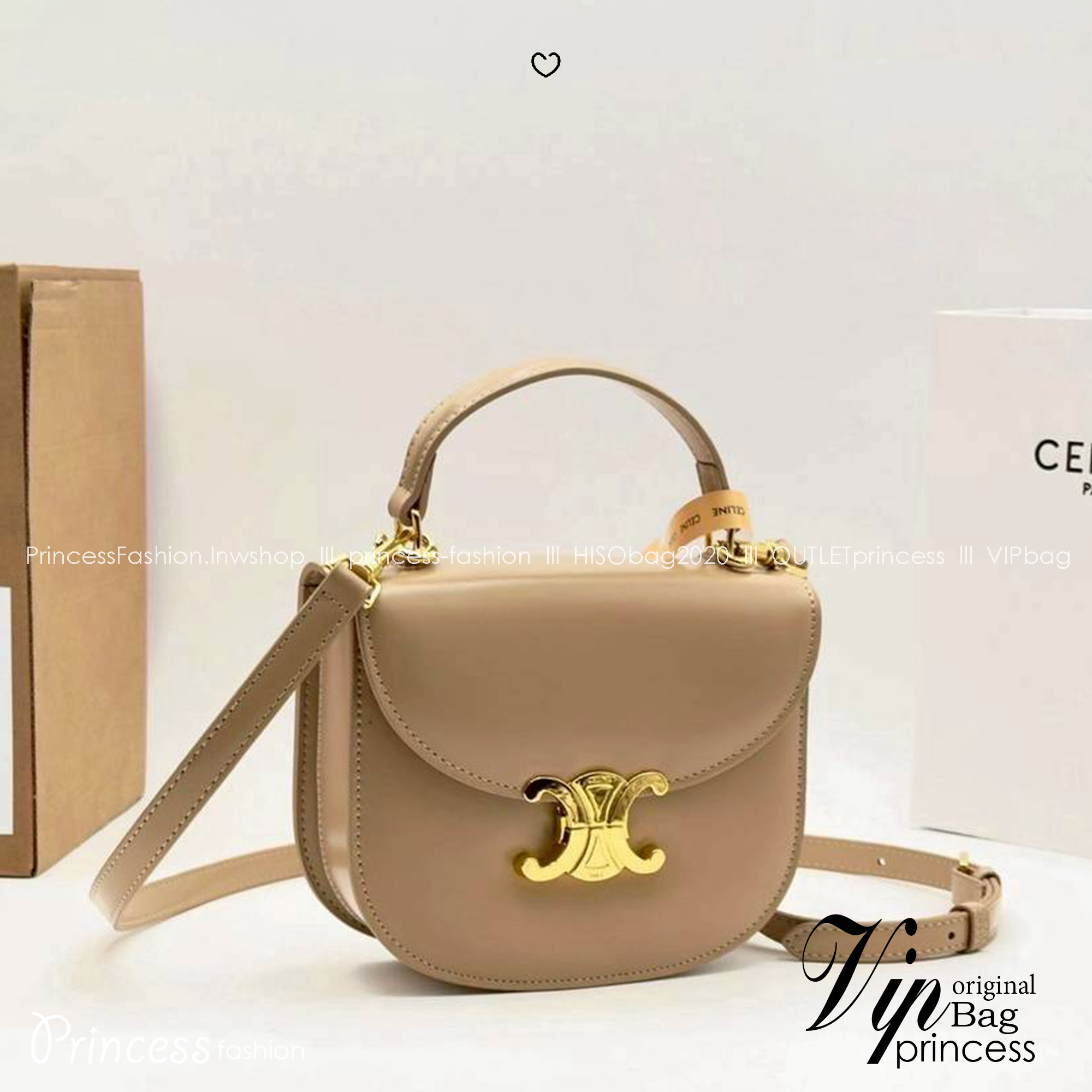CELINE MINI BESACE CLEA in Triomphe canvas and leather กระเป๋าสะพายพร้อมหูจับถนัดมือ ใหม่ก่อนใคร น่ารักสุดปัง รูปทรงย้อนยุค สไตล์วินเทจลัคชู ภายในเป็นช่องโล่ง มีช่องย่อยให้อีก เป็นไอเท็มที่ควรต้องมีจริงๆ