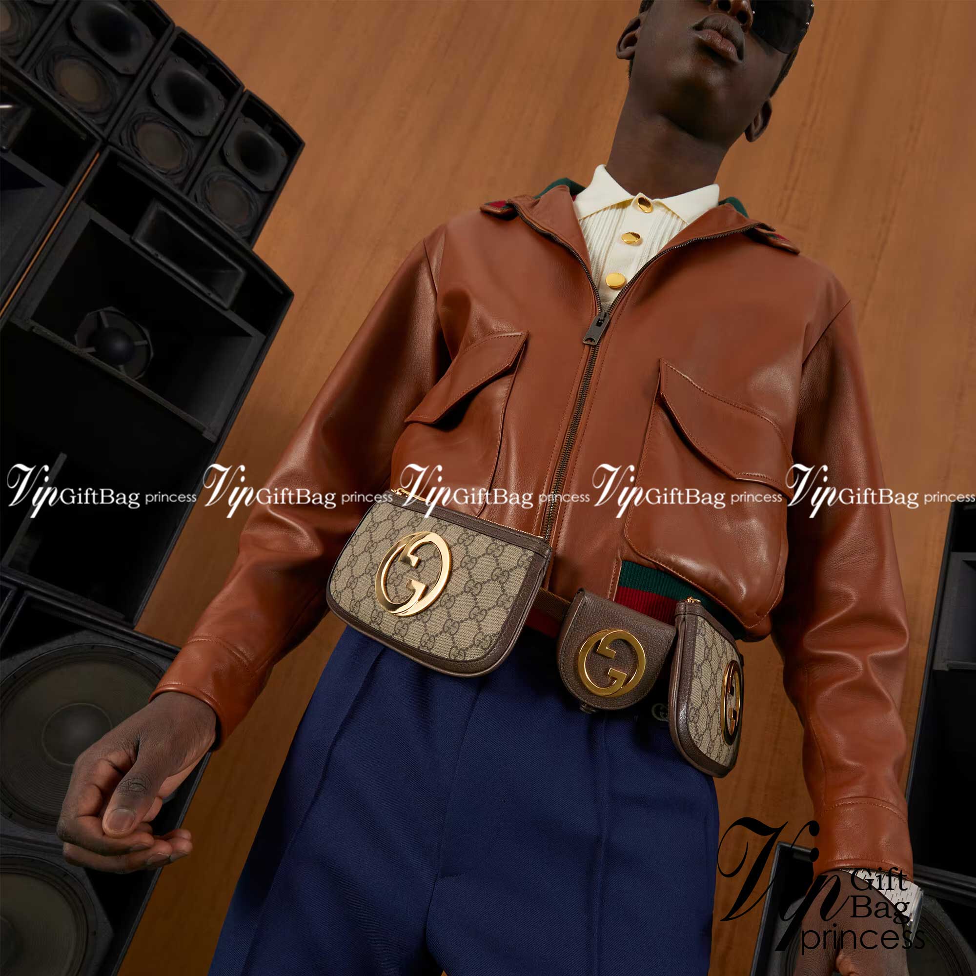 GUCCI Mini belt bag with round Interlocking G / Gucci Belt Bag เกรดออริจินอล กระเป๋าคาดเอว คาดอก เข้าเซ็ท 3 ใบ สุดคุ้ม รูปทรงเรขาคณิตนำเสนอใหม่อีกครั้งในคอลเล็กชั่น Gucci Love Parade