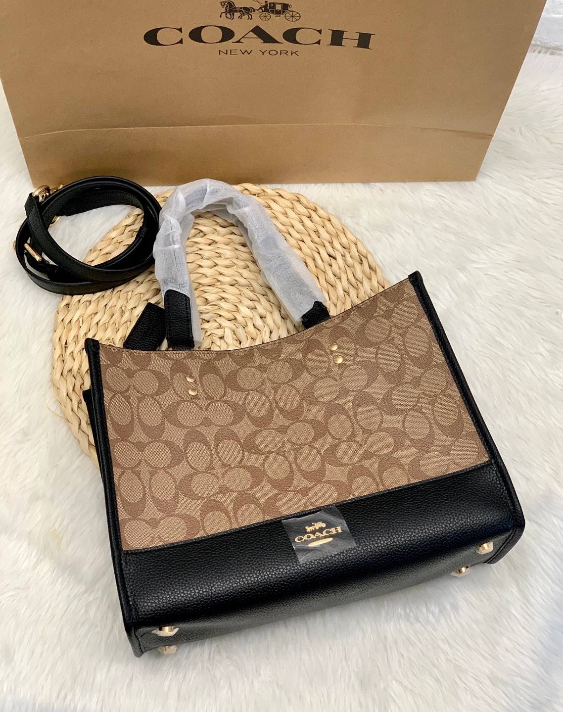 ของแท้ 100% COACH DEMPSEY CARRYALL IN SIGNATURE CANVAS ((1955))