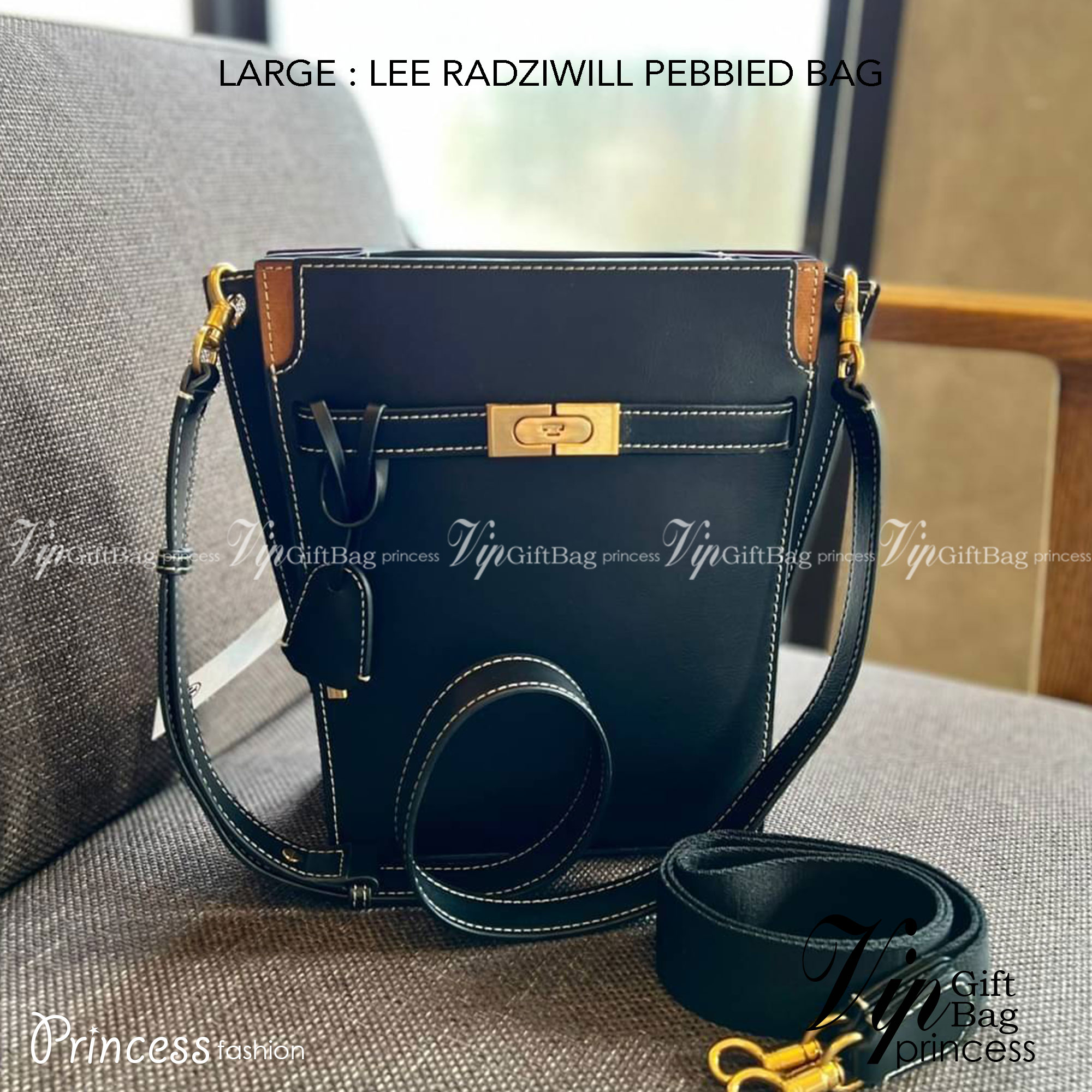 Large TORY BURCH LEE RADZIWILL PEBBIED BAG ((139014)) เป็นรุ่นที่สวย หรู น่าใช้มากๆค่ะ! ลุคหรูดูดีมากๆ กับกระเป๋าสะพายข้างจากTB ใบใหญ่