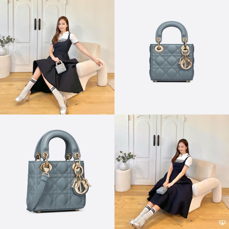 VIP 】หนังแท้ CHRISTIAN DIOR MICRO LADY DIOR BAG Cannage Lambskin