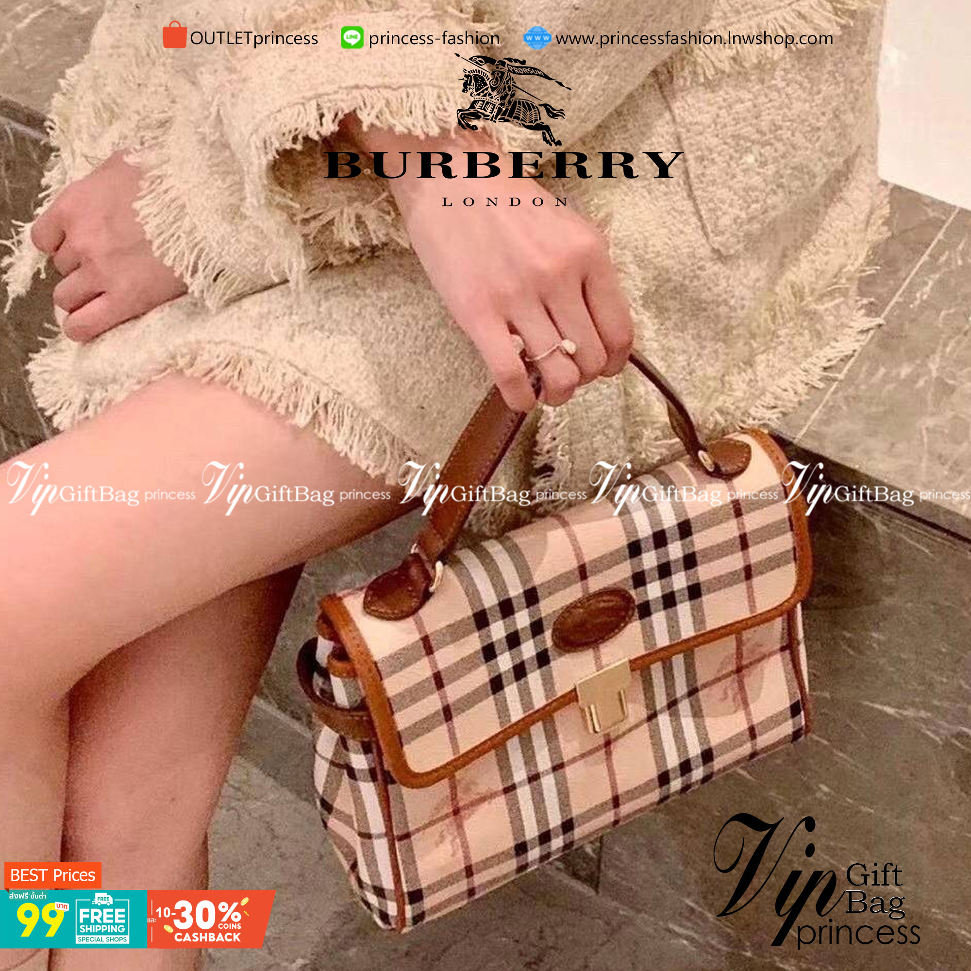 Burberry london kelly bag vintage with strap Gift Bag เป็นขนาดที่พอเหมาะกับการใช้ในชีวิตประจำวัน รูปทรงคลาสสิกที่ไม่ทิ้งในเรื่องของคุณสมบัติการใช้งานลวดลาย Vintage Check ที่ถือว่าเป็นสัญลักษณ์อันเก่าแก่ของแบรนด์ เสริมทุกสไตล์การแต่งตัวได้แบบไม่มีตกยุค พร้