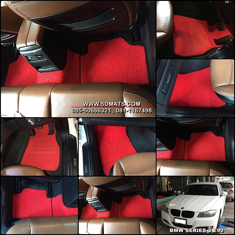 พรมดักฝุ่นไวนิล BMW SERIES 3 E90 (2005-13) พรมดักฝุ่นเกรดA ใยหนานุ่มพิเศษ
