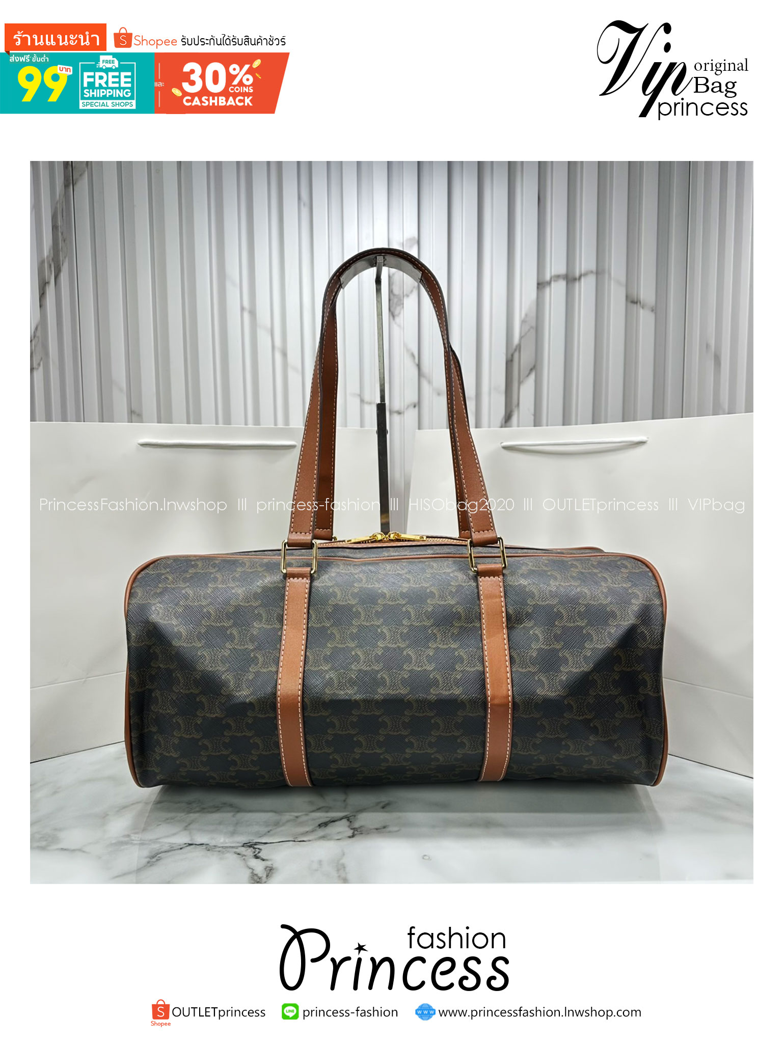 ORI หนังแท้ | CELINE GYM bag in Triomphe สายออกกำลังกายแบบติดแกรมต้องไม่พลาดใบนี้ค่ะ กับกระเป๋าทรง keepall มาในรูปทรงใหม่สปอร์ตเท่คูล ใบใหญ่ทรงเรียวไม่เทอะทะ เหมาะสำหรับใส่ของไป Gym หรือ Short Vocation ก็เหมาะมากๆ