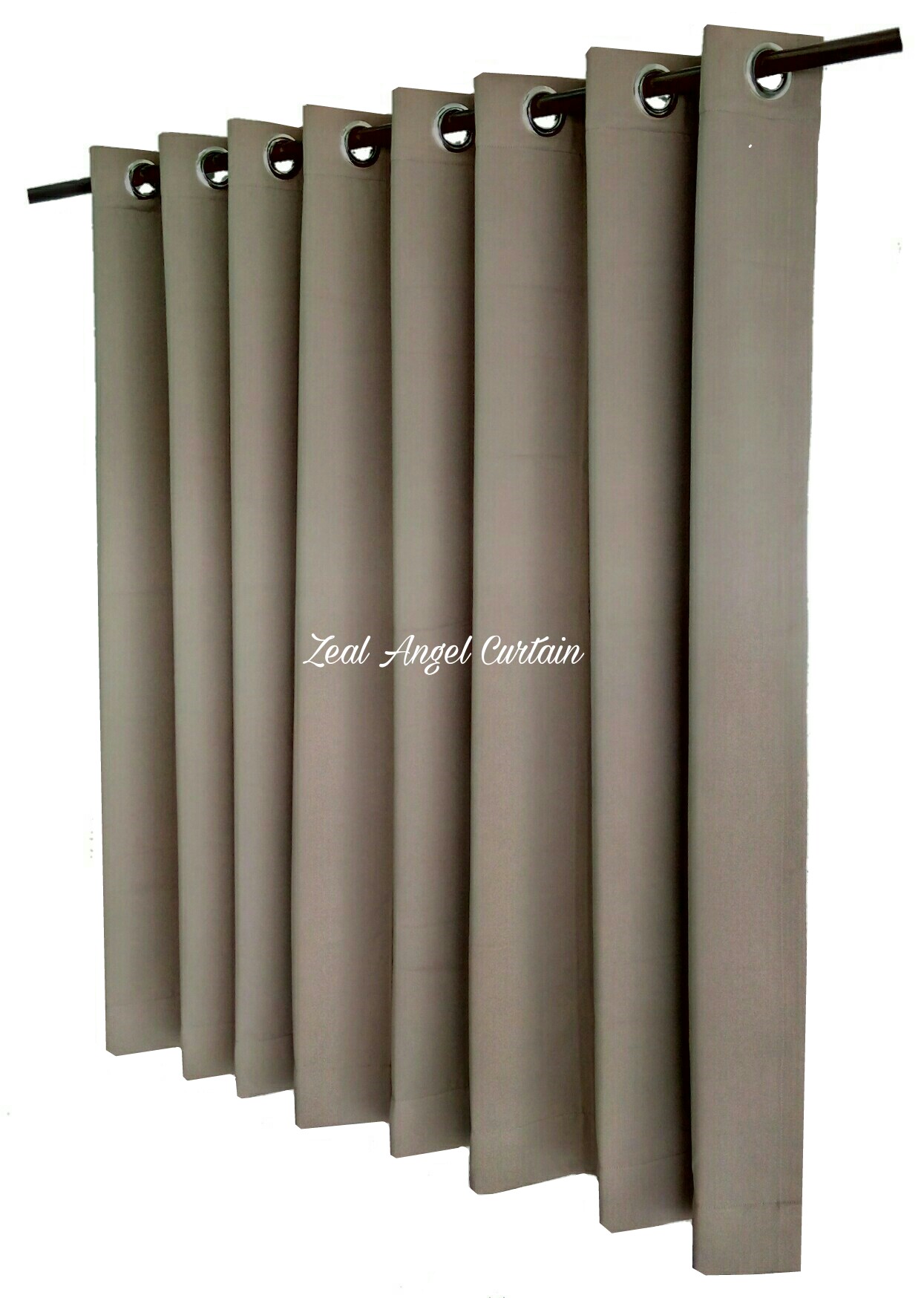 ผ้าม่านก.270*ส.255ซม./ผืน รุ่นโมเดิร์น(Modern) สีเทาน้ำตาล