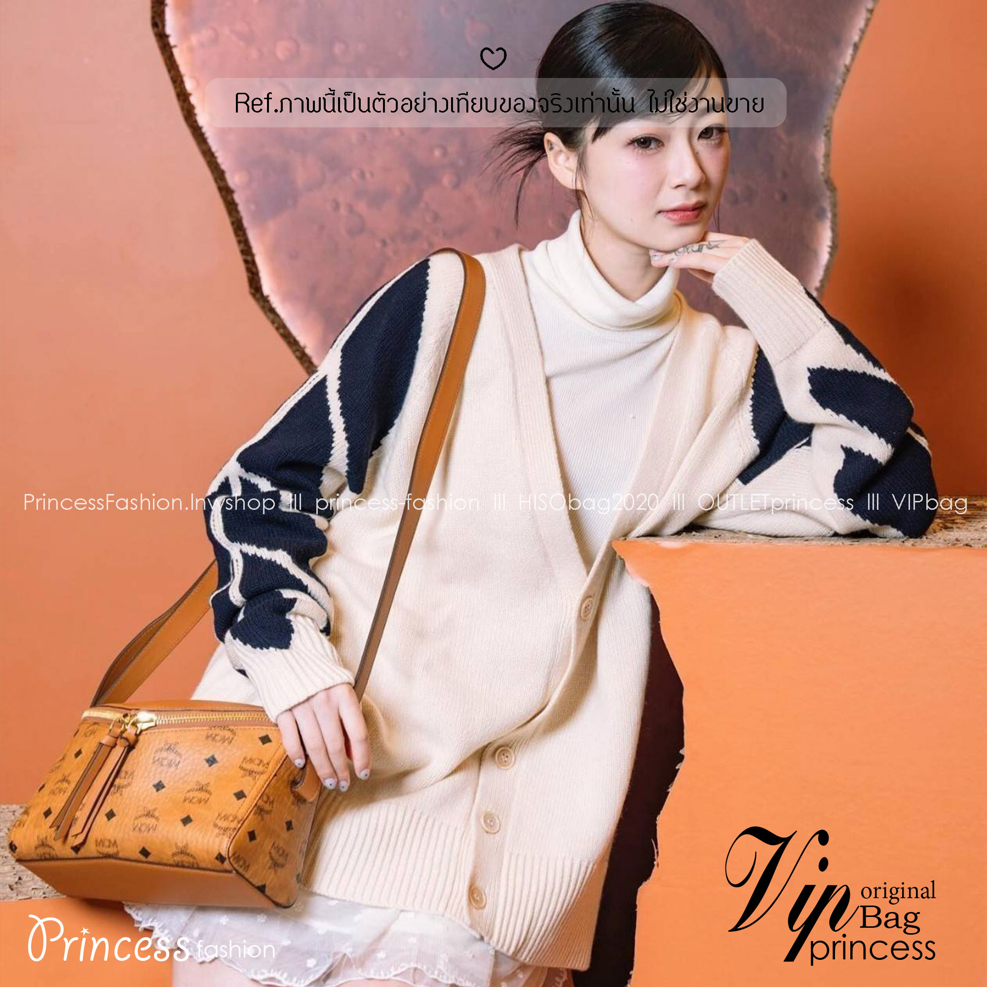 M.C.M Diamant 3D Shoulder Bag in Visetos Leather Mix ดีไซน์ใหม่ กับคอลเลคชั่นสุดปัง สวยหรูในแบบฉบับคนมีสไตล์ ขนาดกำลังดั สะพายง่าย ใช้งานสะดวกคล่องตัว รูปทรงแปลกใหม่มีความเหลี่ยมมุมเหมือนเพชร