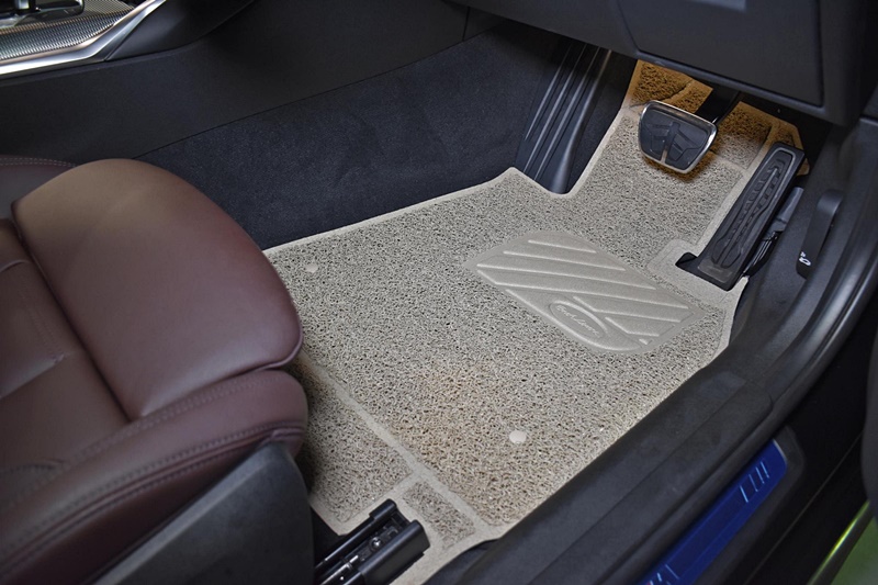 พรมไวนิลดักฝุ่นรีดขอบ BMW SERIES 3 (G20) 320d / 330i 2019 สีครีม