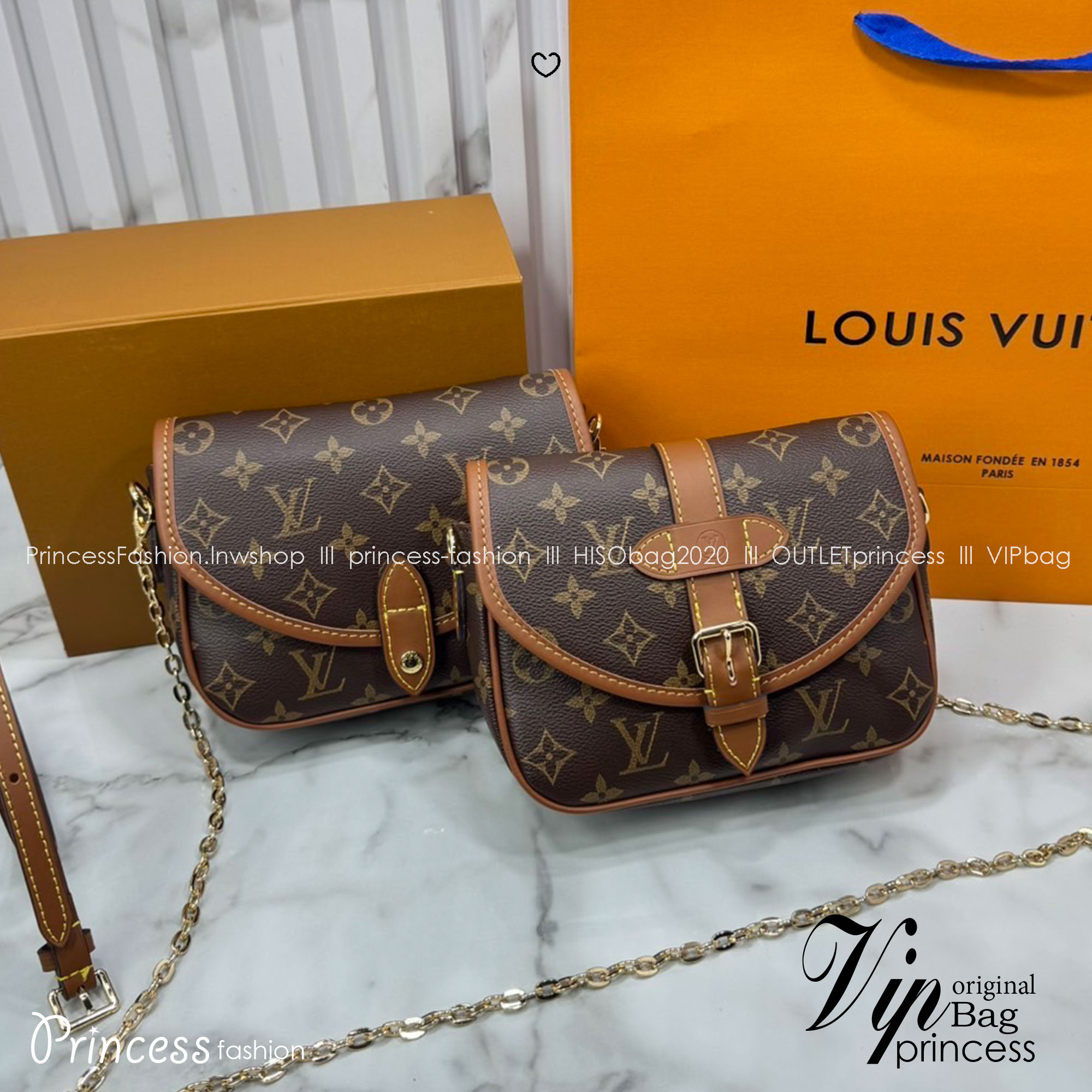 ORI หนังแท้ | Lv Marilyn White Multicolor Monogram Canvas Shoulder Bag สุดคุ้มกับกระเป๋าดีไซน์ใหม่ จัดคู่ดูโอ้ ได้ 2 ใบในราเดียว ปรับใช้งานได้ทั้งคาดเอวหรือสะพายได้ มาพร้อมสายสะพาย 2 แบบ ทั้งสายหนังและสายโซ่ คุ้มยิ่งกว่าอะไรทั้งหมดเลยค่า