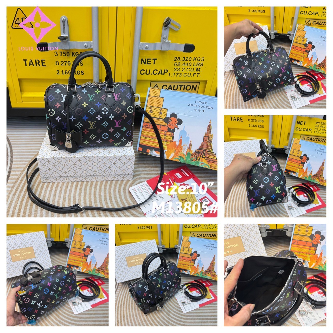 LV x TM - Speedy Bandoulière 25 bag กระเป๋าทรงหมอน รุ่นใหม่ท็อปฮิต สวยหรูโดดเด่น มีชีวิตชีวาในคอลเล็คชั่น LV x Murakami ด้วยลายโมโนแกรมสุดไอคอนิกเปี่ยมสีสันที่รังสรรค์ขึ้นใหม่จากพาเลตต์สีสุดป๊อปอันเป็นเอกลักษณ์