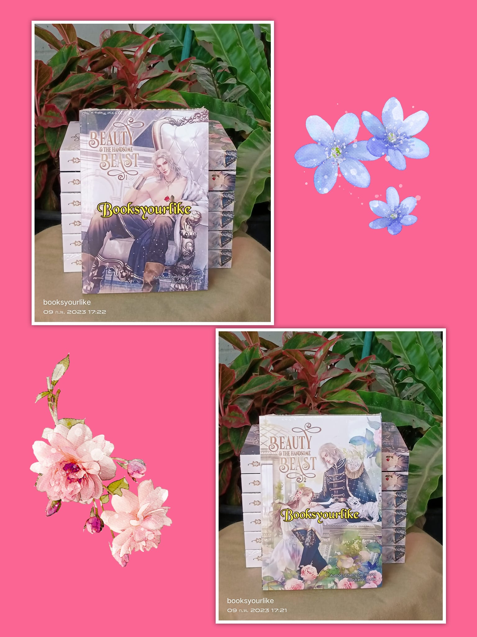 ส่งฟรี,นิยายชุด,Beauty and The Handsome Beast 2 เล่มจบ,ผู้แต่ง Cherry-Go-Round,นิยายรักทำมือ
