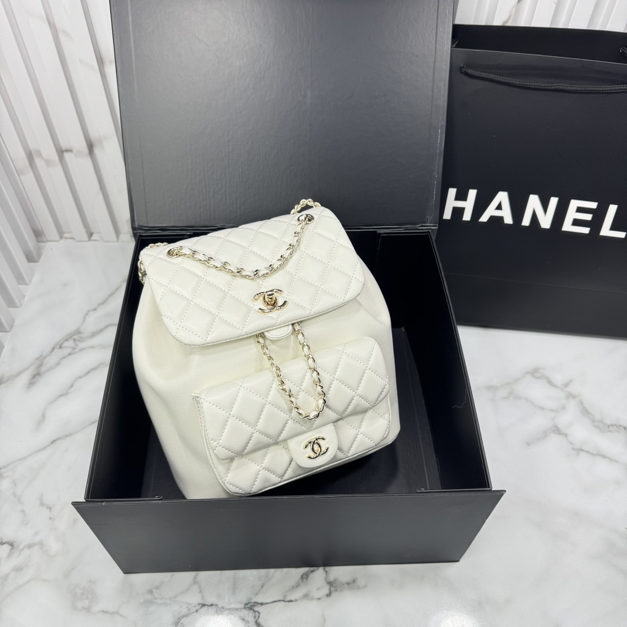 ORI หนังแท้ | Chanel Duma Backpack กระเป๋าเป้ไซส์มินิ น่ารักน่าใช้สุดๆ ไอเท็มยอดฮิต รูปทรงทันสมัย ดีเทลความสวยมากมาย