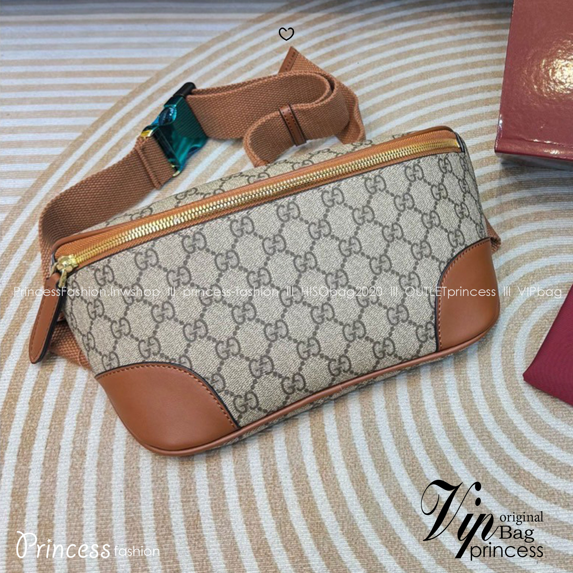 GUCCI GG Emblem medium belt bag กระเป๋าคาดอก/คาดเอวปรับโฉมใหม่ สวยสง่างาม สปอร์ตและเท่กว่าเดิม แต่ยังคงความคลาสสิค