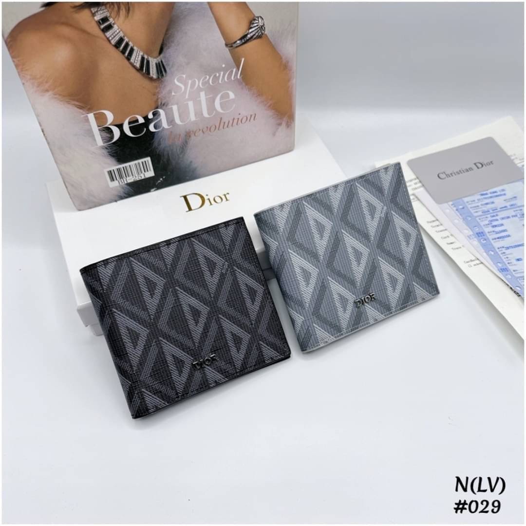 DIOR Vertical Long Wallet / CD Diamond Wallet Canvas กระเป๋าสตางค์ผู้ชาย พร้อมส่งที่ไทย ภาพสินค้าถ่ายจากงานขายจริง ใช้งานต่างประเทศได้