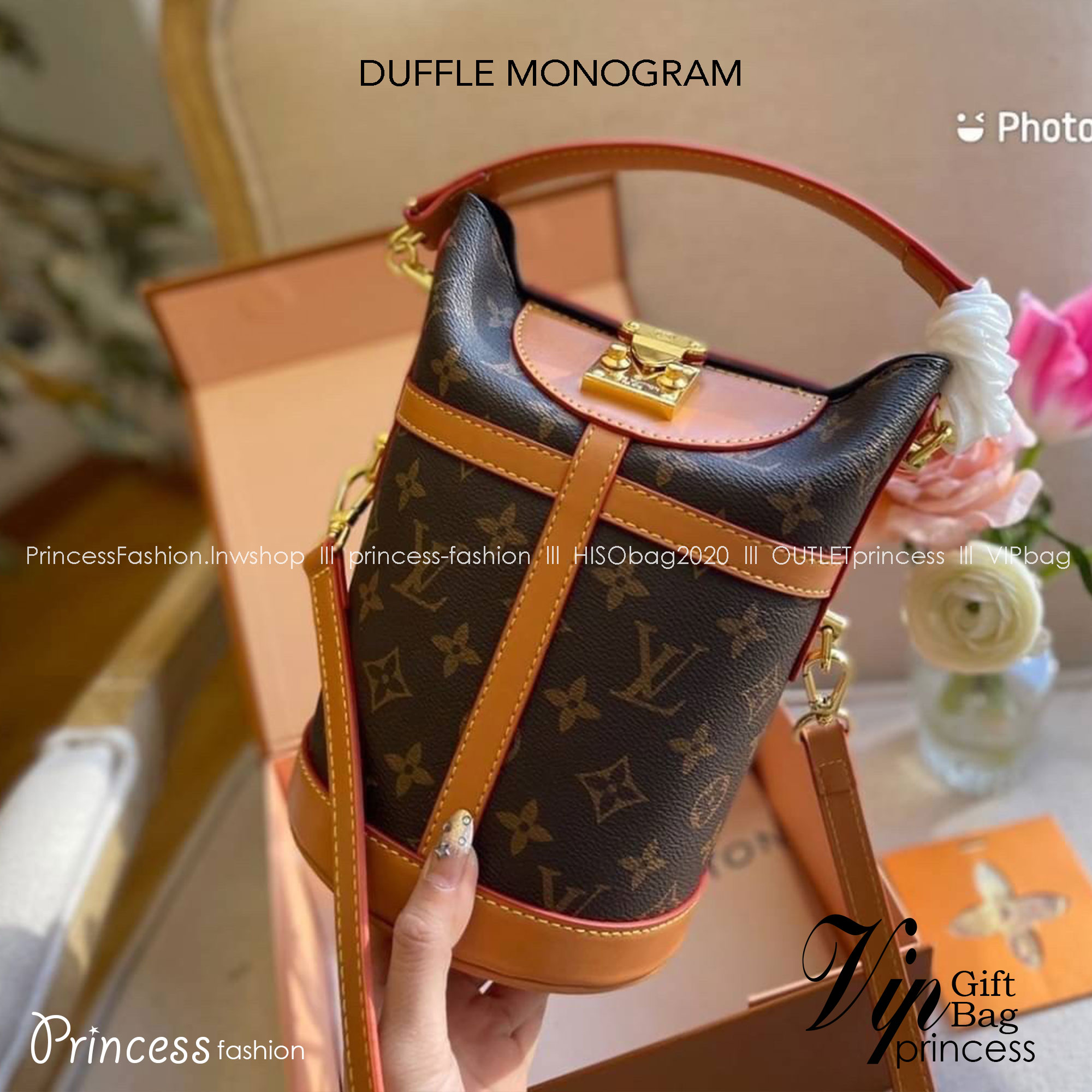 LV DUFFLE MONOGRAM / LV BUCKET BAG กระเป๋าถือทรงบัคเก็ตสุดหรู งานเกรดสวยคุ้มเกินราคา พร้อมสายยาว หรูหรา ขนาดกำลังดี ถือก็สวย สะพายก็เริส