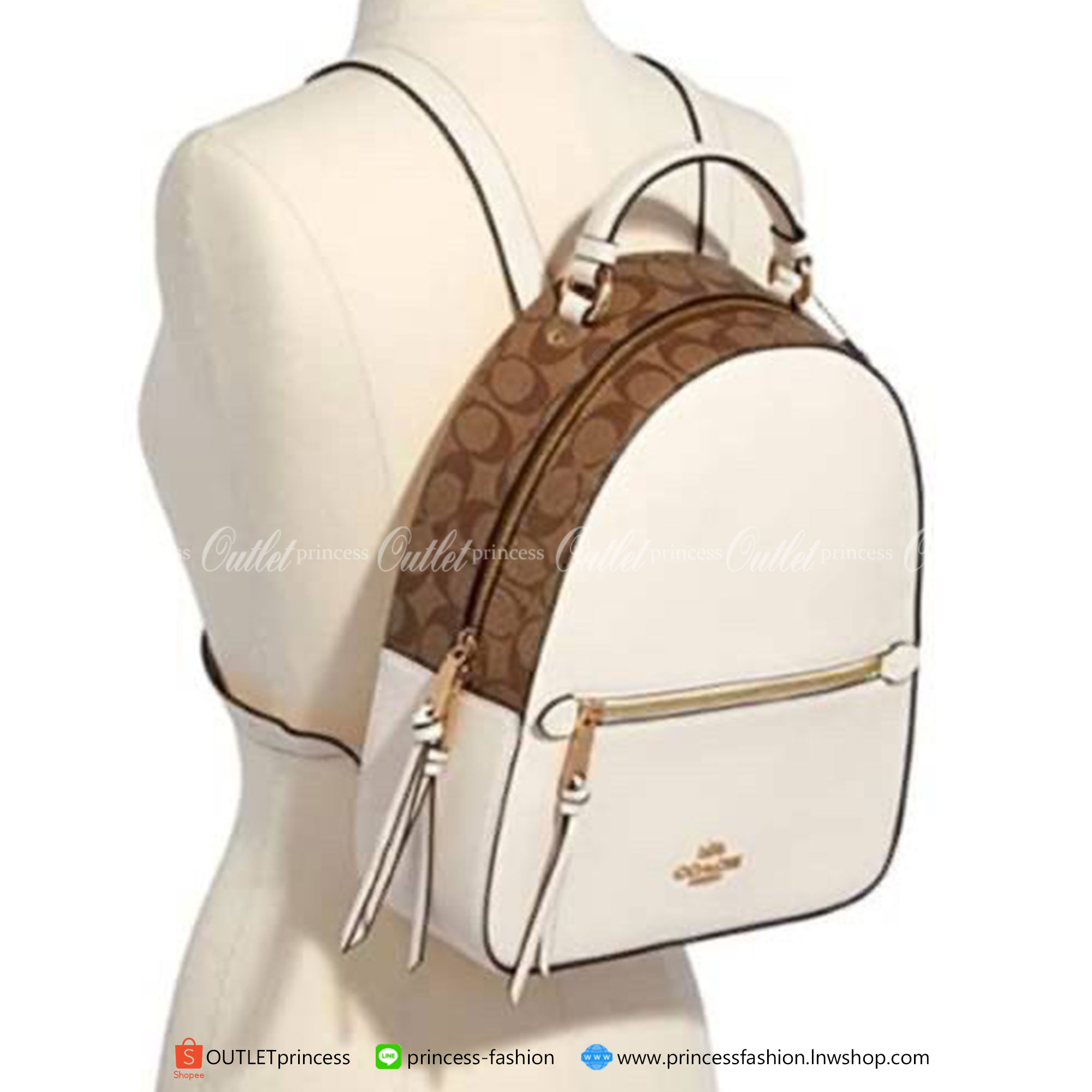 COACH Jordyn Backpack With Signature Canvas ((76622))