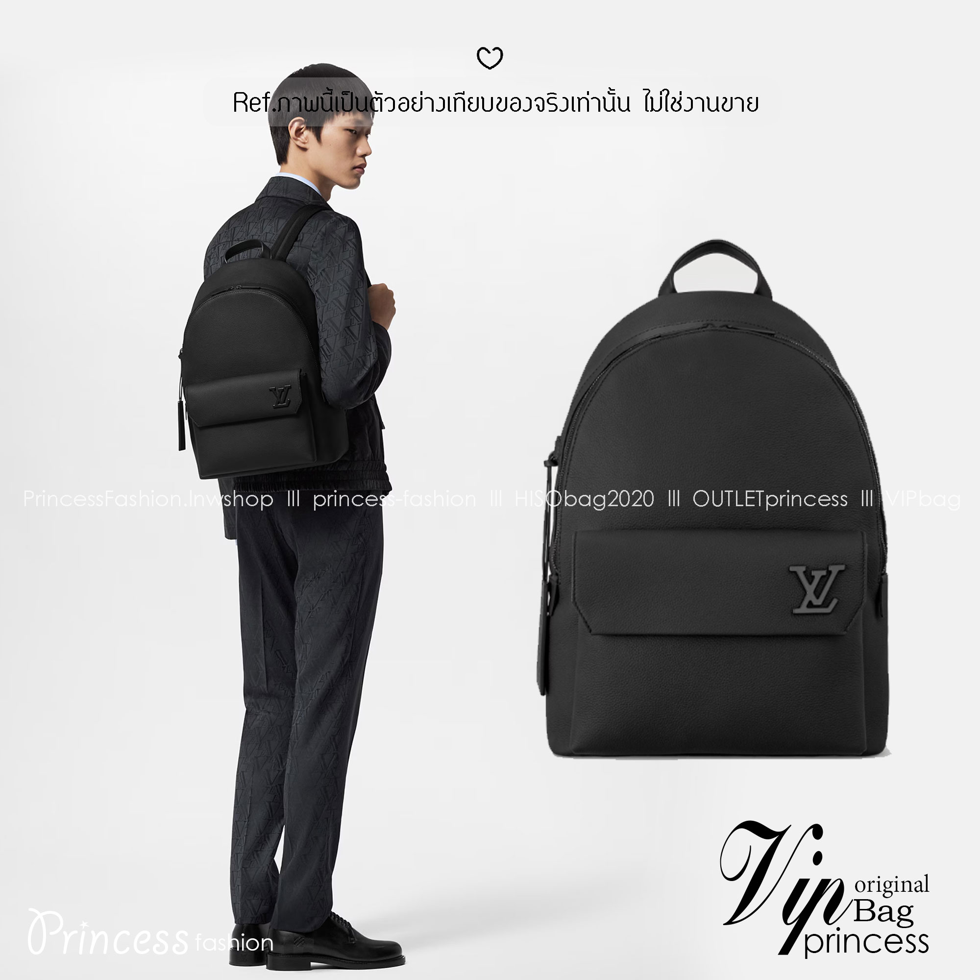 LV Takeoff Backpack กระเป๋าเป้สะพายหลัง สีดำเต็มใบหรูหราแบบเรียบง่าย ตกแต่งด้วยตัวอักษร “LV” โลหะสีดำด้าน ช่องหลักที่กว้างขวาง เหมาะสำหรับการเดินทางในวันหยุดสุดสัปดาห์หรือวันพักผ่อนสบายๆ 🤍 เกรดท็อปออริจินอล 1:1 เกรดดีสุด