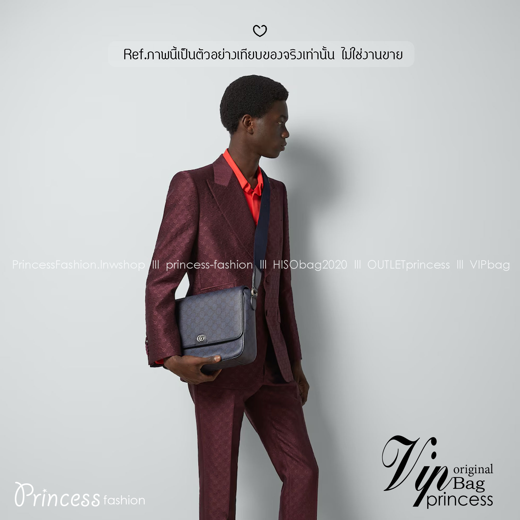 ORI หนังแท้ | GUCCI Ophidia medium messenger bag Navy Blue กระเป๋าสะพายทรงแมสเซ็นเจอร์ Canvas GG Supreme เนื้อผ้าที่เหมาะสำหรับไลน์แอคเซสเซอรี่สำหรับผู้ชาย โดยการเพิ่มกลิ่นอายความโมเดิร์นให้กับดีไซน์ของแบรนด์อันเป็นเอกลักษณ์