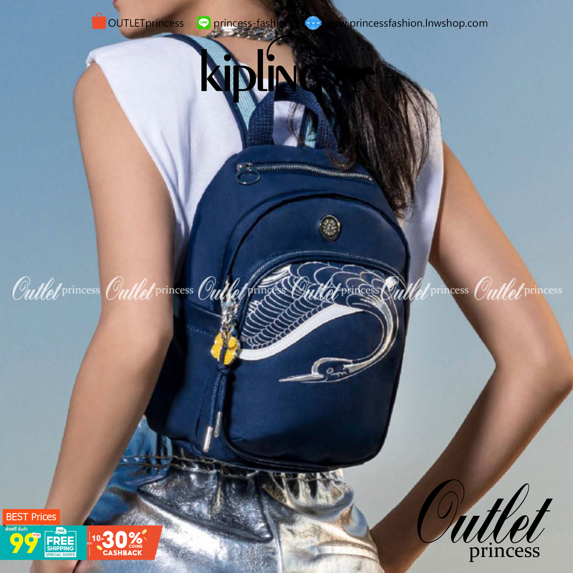 KIPLING X YONGLE PALACE COLLECTION รุ่น DELIA MINI DAILY BACKPACKS กระเป๋าเป้สะพายหลัง ที่มีความโดดเด่น มีความสวยงามจากลายปักด้านหน้าด้วยนักออกแบบชื่อดัง คอลเลคชั่นนี้ได้รับแรงบันดาลใจจากพระราชวังYongle Palace ส่วนขนาดและความเหมาะสมในการใช้งานบอกได้เลยเว่