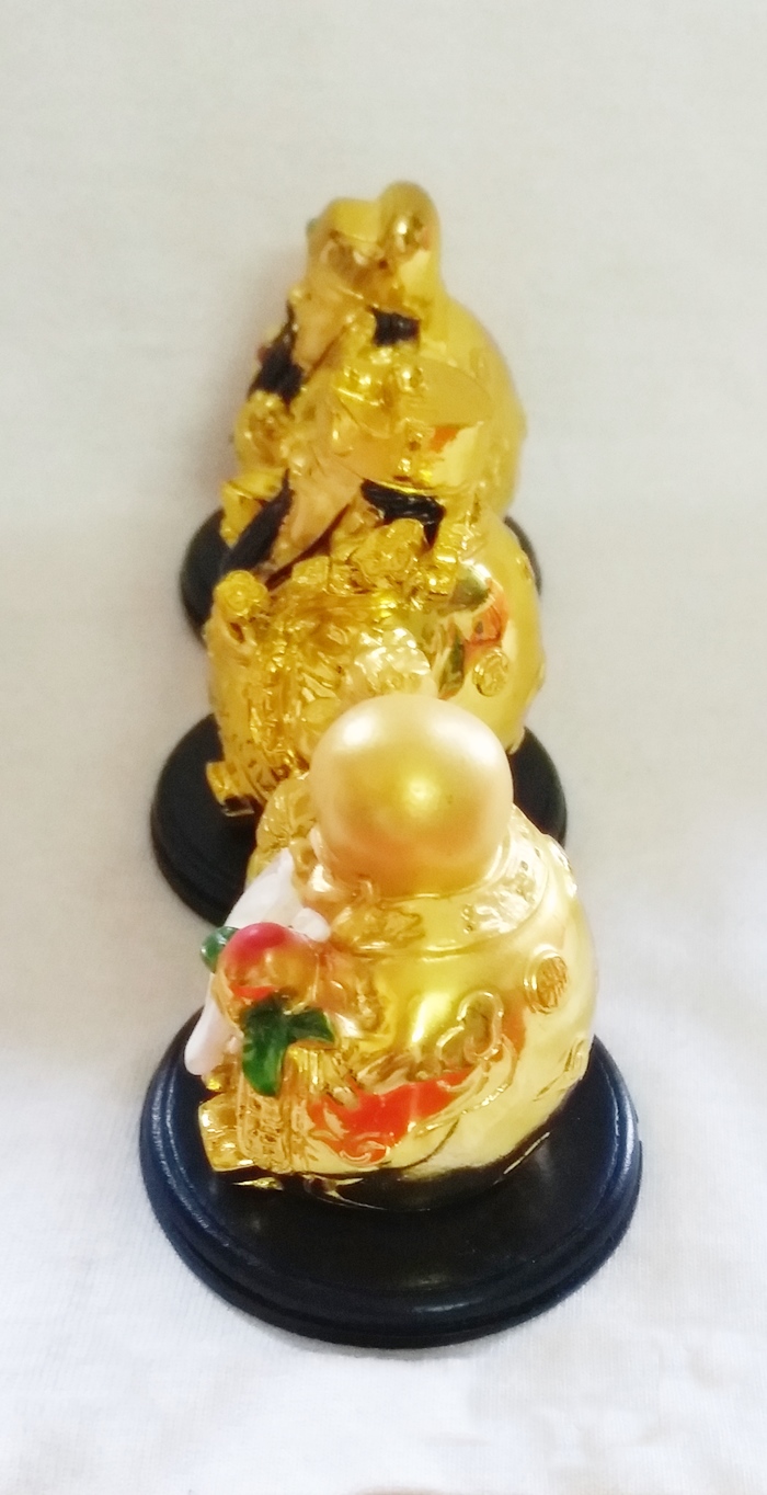 สินค้าหมดค่ะ เทพฮกลกซิ่ว องค์เล็กสีทองแบบอ้วน แก้ชงปีระกา ชง50% ปี2563 ช่วยเสริมดวงท่านให้ดีขึ้นค่ะ