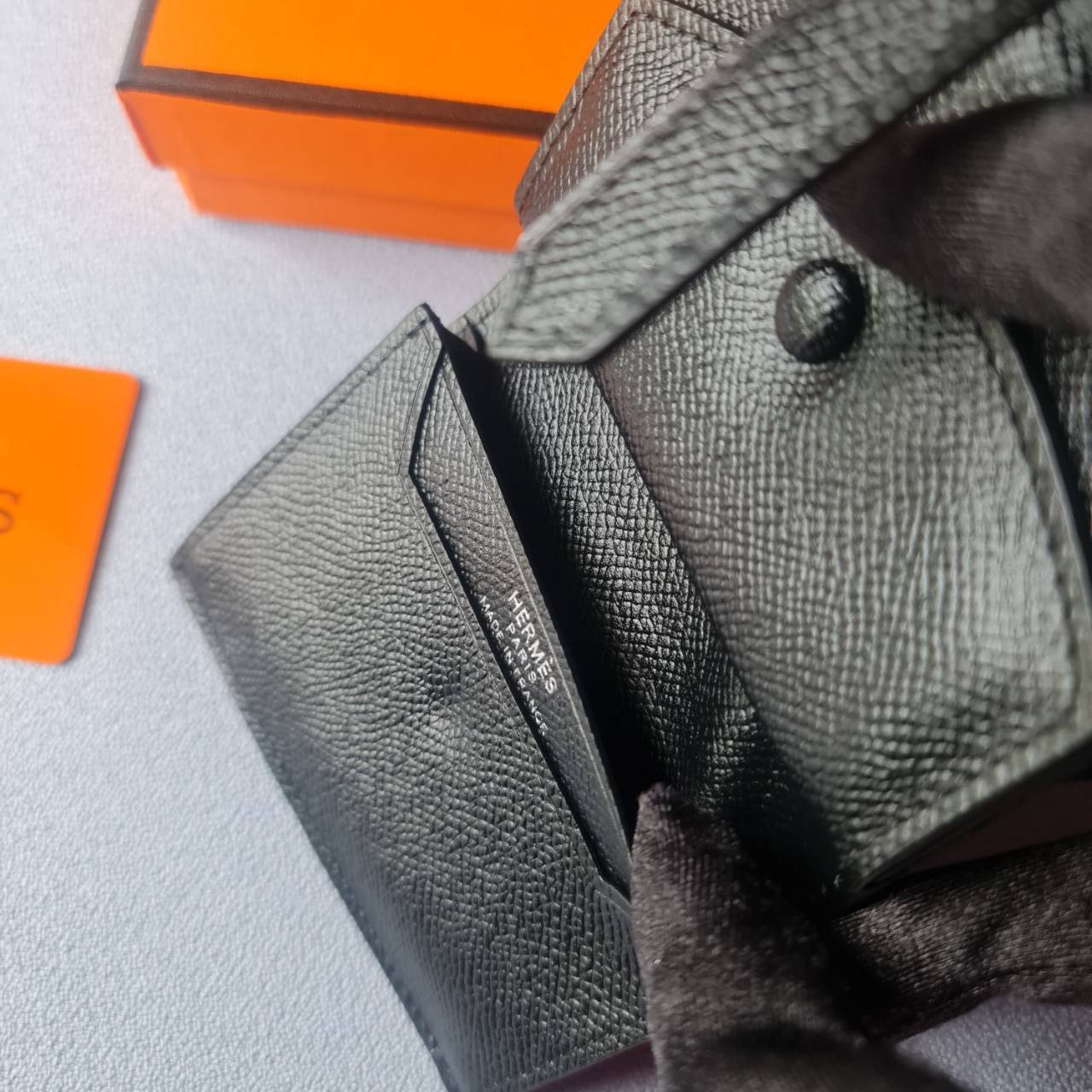 VIP หนังแท้ 】HERMES MINI BEARN WALLET UNISEX