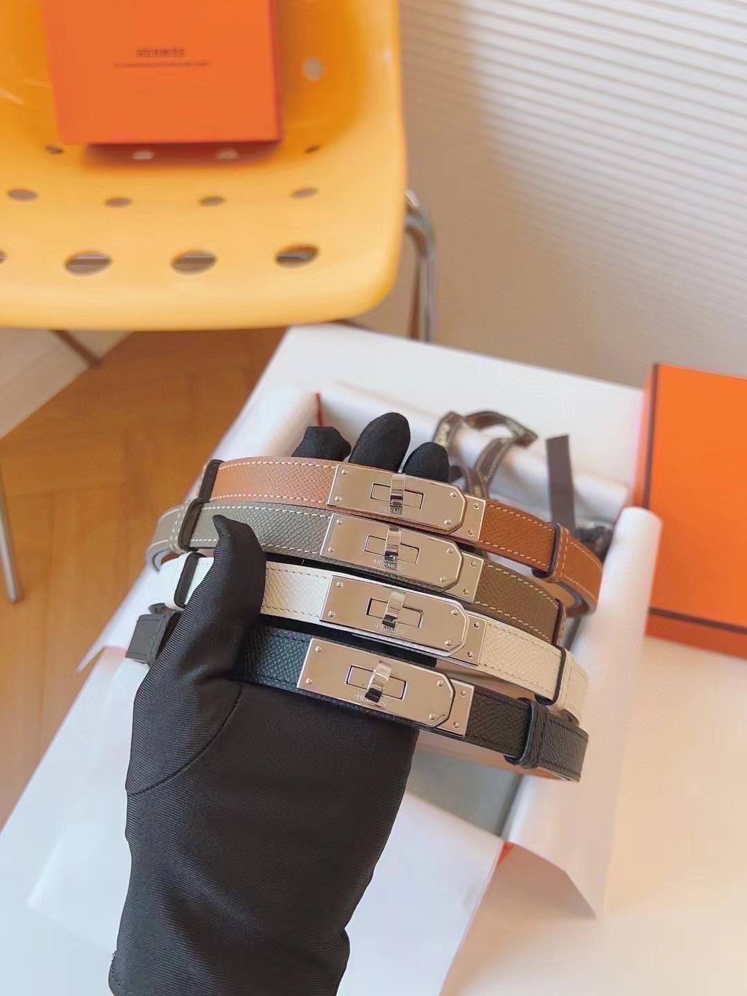 TOP ORI | Hermes Kelly 18 belt leather เข็มขัดแอเมสเกรดเทียบแท้ หนังแท้ full box set