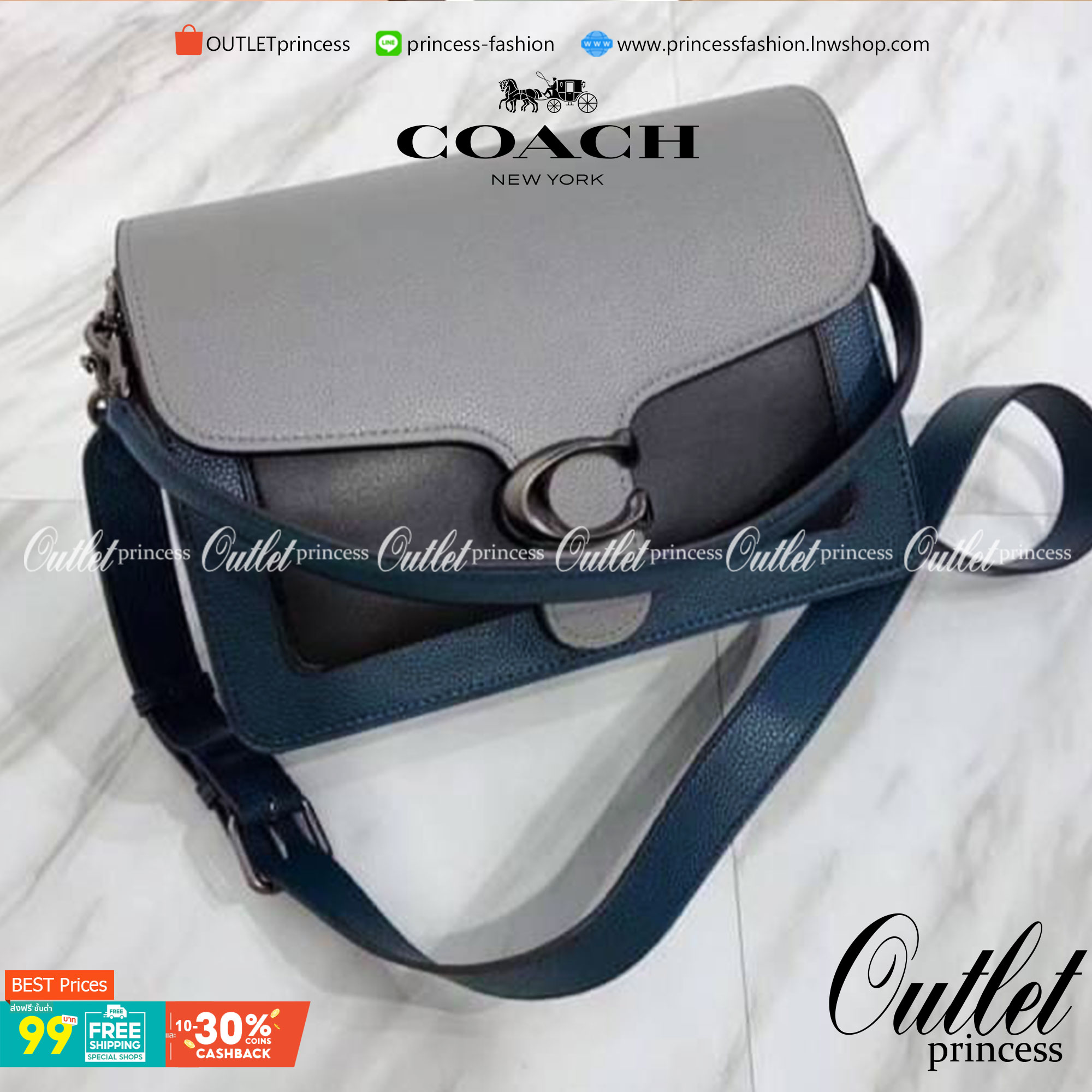 OUTLET 】COACH Tabby Shoulder Bag พร้อมส่งที่ไทย A modern take on an archival 1970s Coach design, our structured Tabby shoulder bag is crafted in polished pebble leather. Finished with our Signature hardware for an iconic touch, the versatile silhouette fe