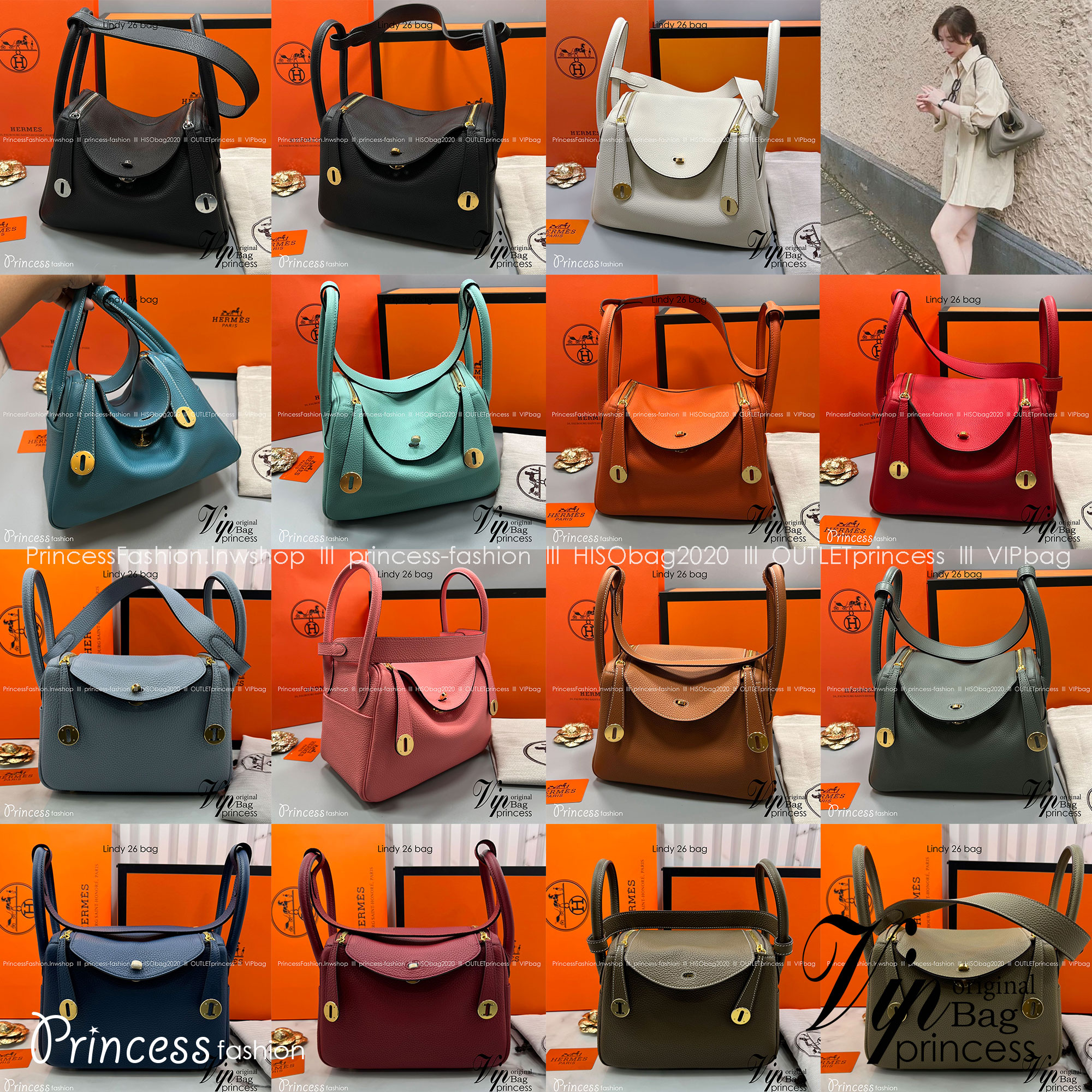 พร้อมส่ง 15 สี HERMES Lindy 26 bag กระเป๋าทรงโท้ทหนังสวยอย่างดี เอกลักษณ์ของความเรียบหรูไฮคลาสอย่างสมบูรณ์แบบ เกรดออริ สลับแท้ งานสวยตามรูป ใช้งานต่างประเทศได้