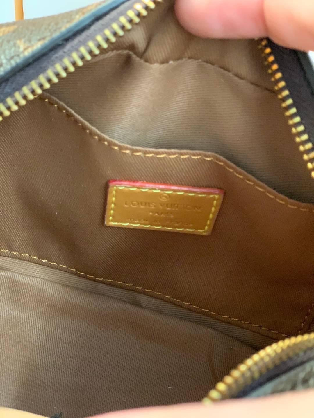 พรีเมี่ยมกิ๊ฟแท้ 100% 】หนังแท้ ไซส์มินิ สวย เท่ห์ รุ่นหายากมาก LOUIS VUITTON Mini Soft Trunk in Monogram Legacy Brown in Coated Canvas/Leather with Aged Gold-tone