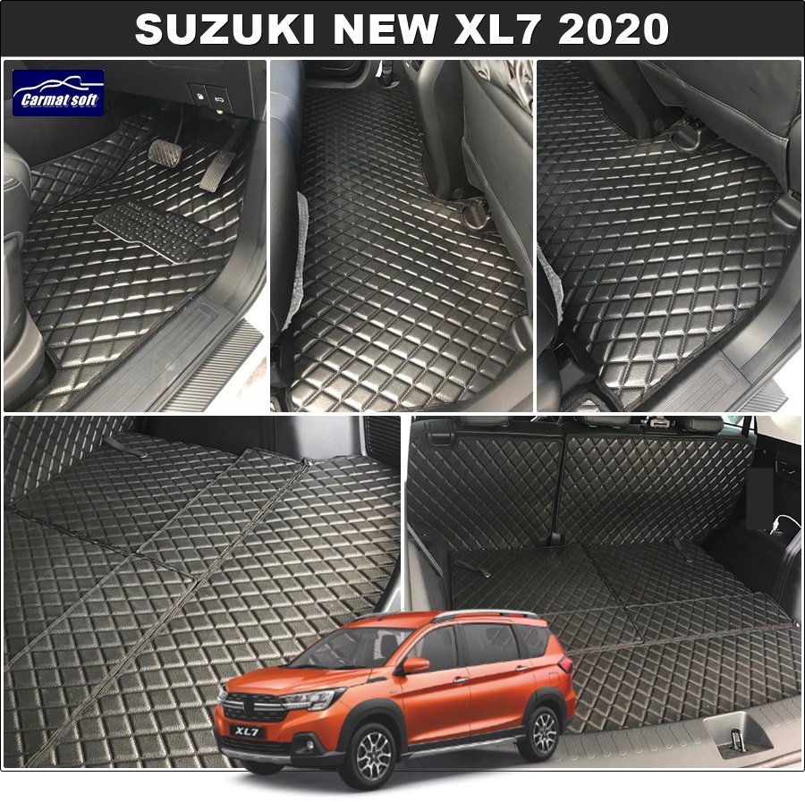 พรมปูพื้นรถยนต์ SUZUKI XL7 ยางปูพื้นรถEVA ลายDIAMOND รวมแผ่นท้าย +ปิดเบาะ เต็มคัน