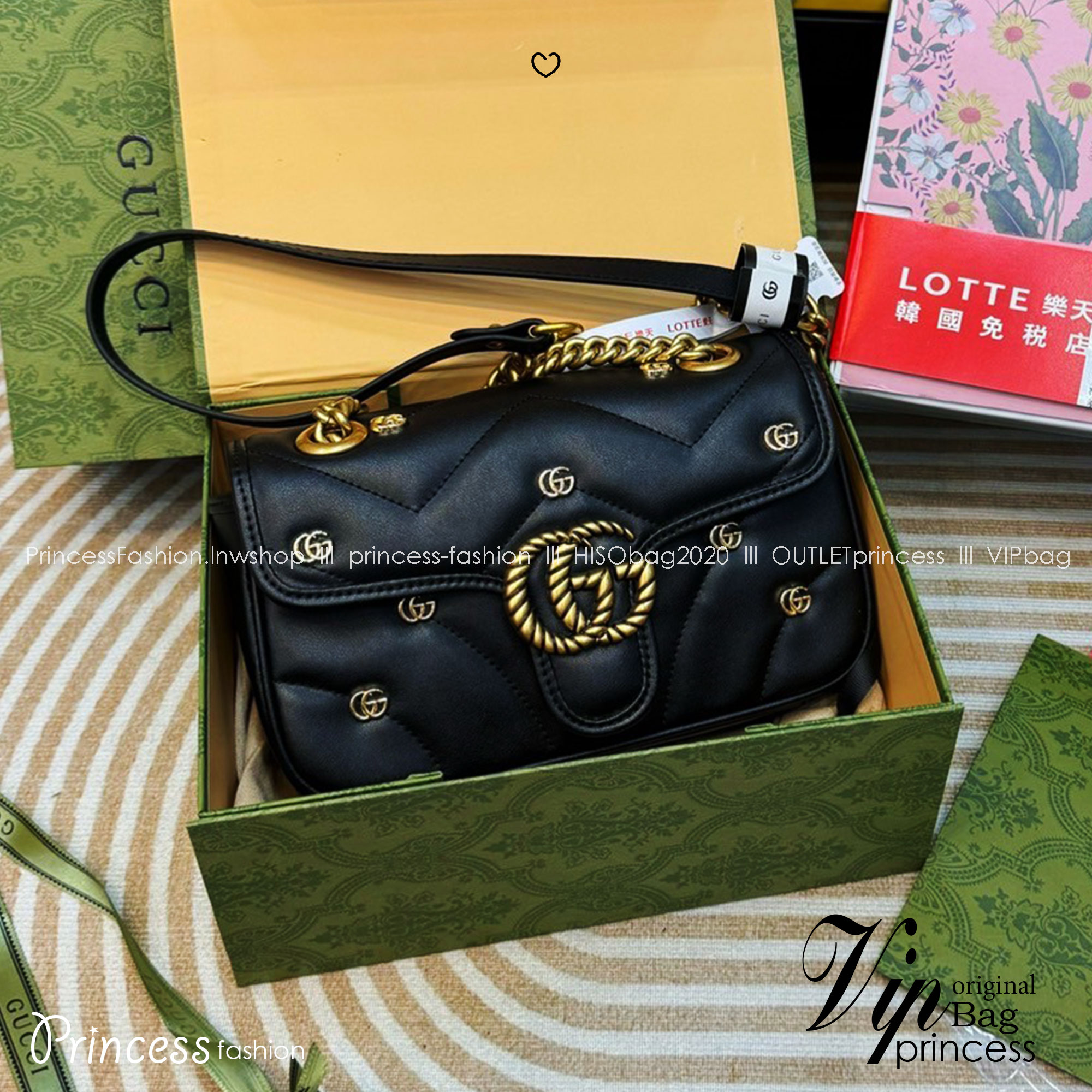 GUCCI GG Marmont Shoulder Bag with monogram-plaque กระเป๋าสะพายรุ่นคลาสสิค ดีไซน์ใหม่ ตกแต่งโลโก้ GG เต็มใบ เพิ่มความลูกคุณลักชูไปอีก สีสวยขับผิว ดูแพง อัพลุคได้สบายๆ