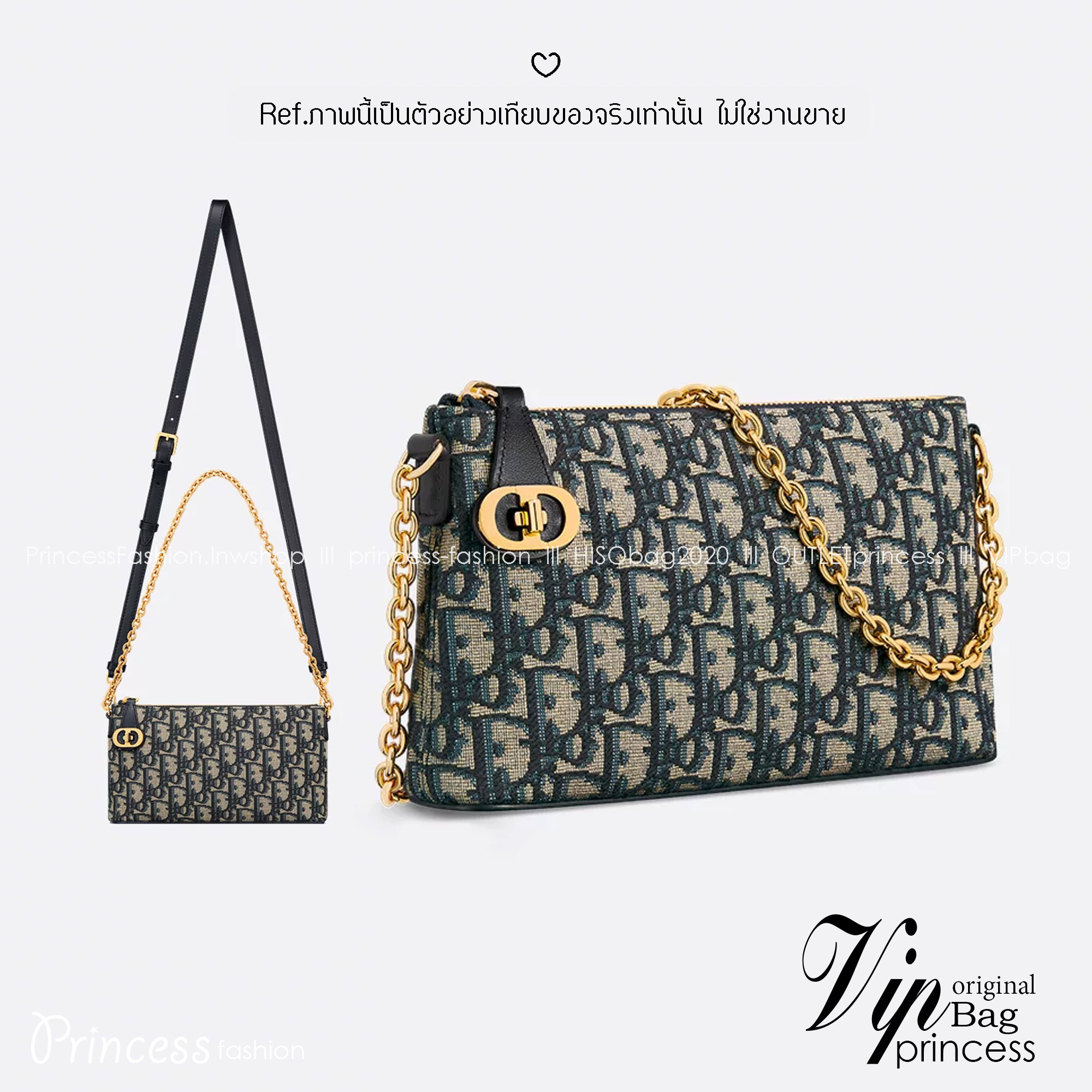 DIOR 30 Montaigne Dior Midi Mini Bag Blue Dior Oblique Jacquard กระเป๋าถือ/สะพายคอลใหม่ล่าสุด ดีไซน์หรูหรา รูปทรงใช้งานง่าย ได้ทั้งงานกลางวันและกลางคืน สวยหรู ดูดี มีระดับ