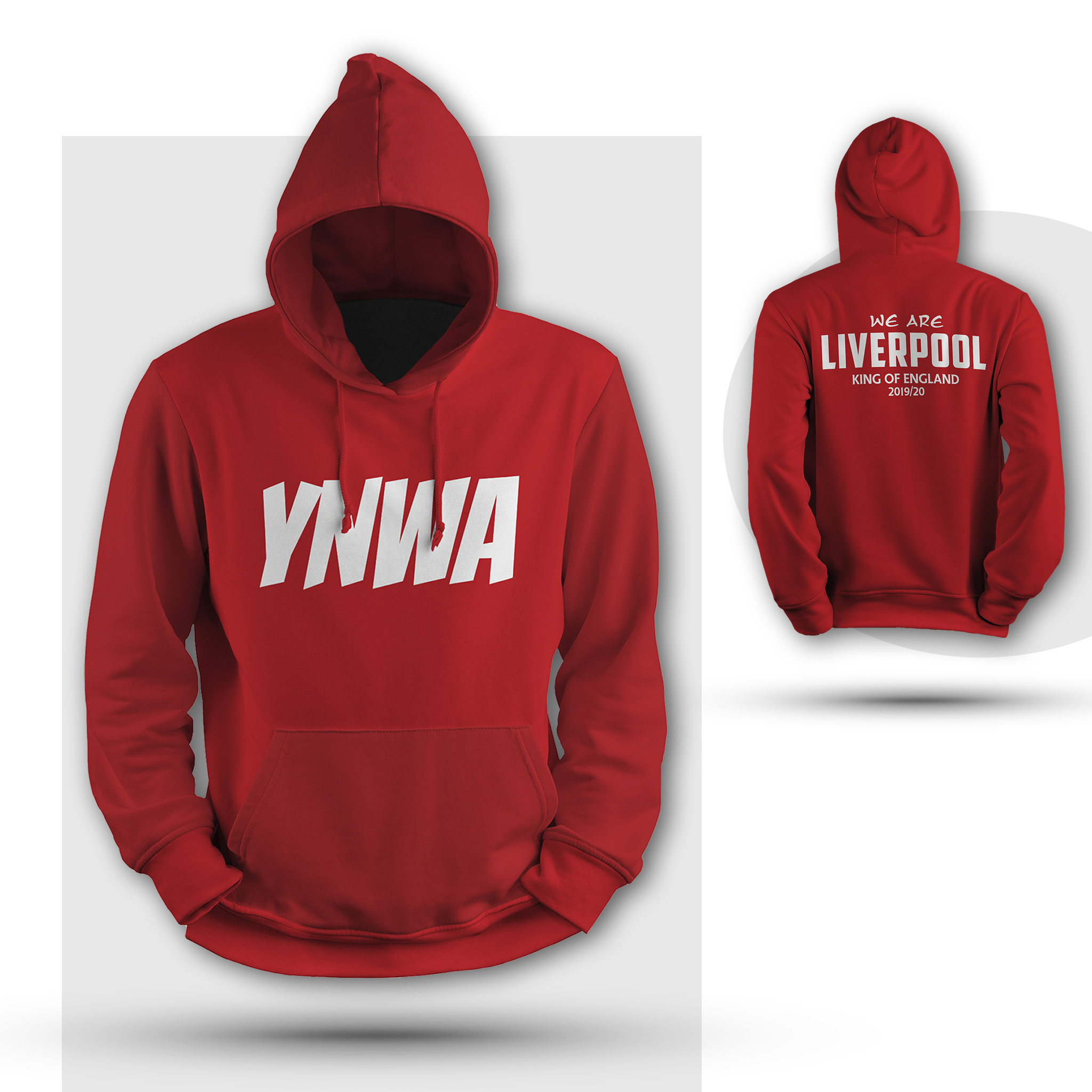 HOODIEเสื้อฮู้ด(สวม)แดง LIVERPOOL YNWA