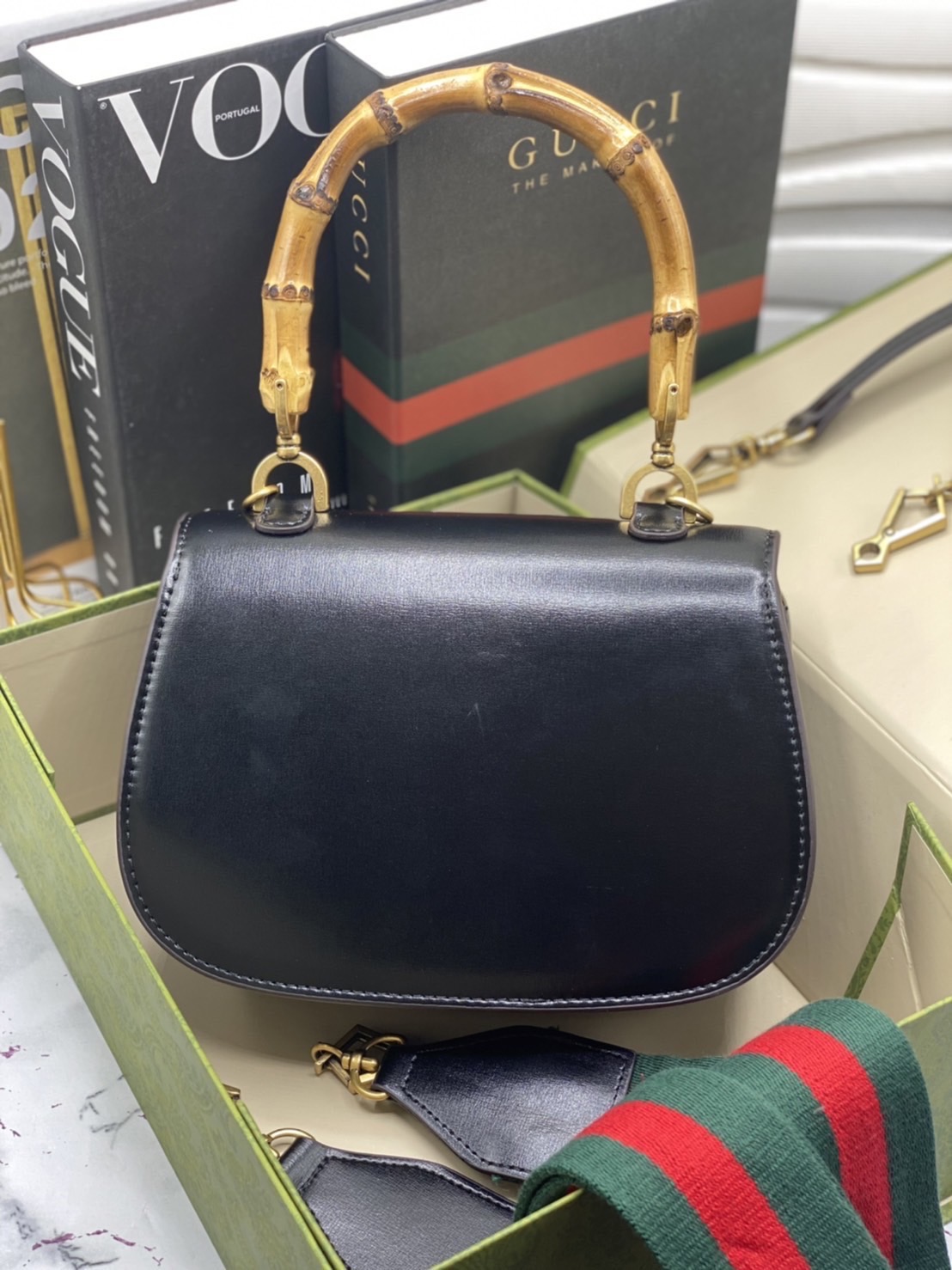 หนังแท้ Gucci Bamboo 1947 small top handle bag พร้อมส่งที่ไทย
