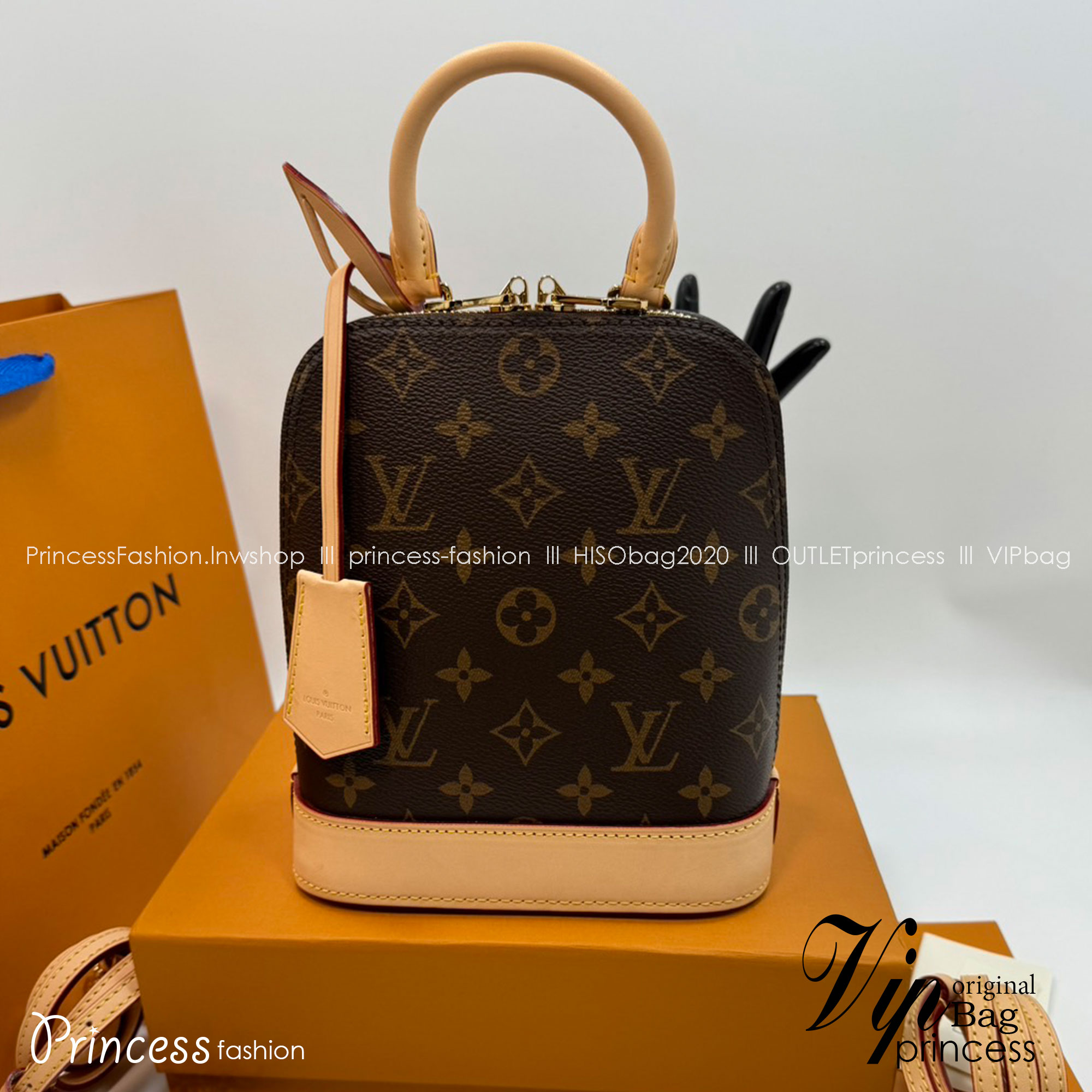 LV Alma Backpack Monogram Canvas กระเป๋าสะพายเป้ลายโมโนแกรม เกรดออริ ท็อป 1:1 เกรดแคนวาสแท้อย่างดี ลายคมชัด ใช้งานต่างประเทศได้
