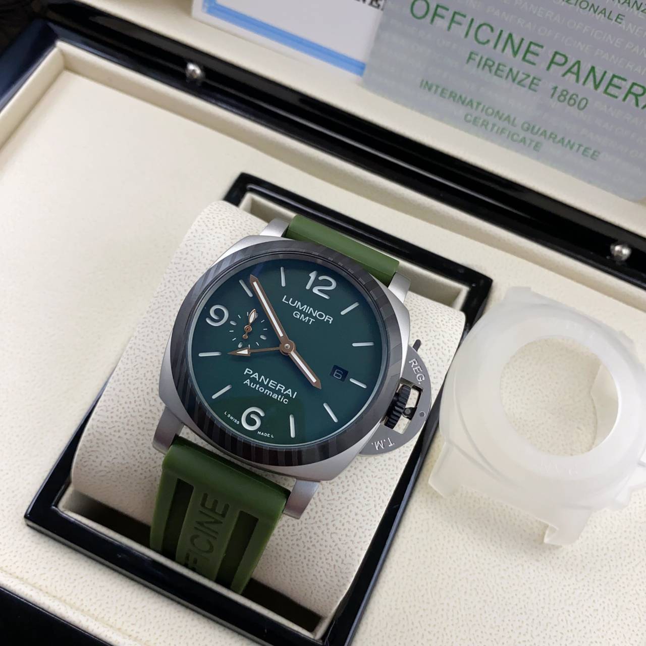ORI | นาฬิกาพันนาราย PANERAI CC Size 46mm gmt ตั้งได้ ระบบออโต้ เกรดออริจินอล สลับแท้