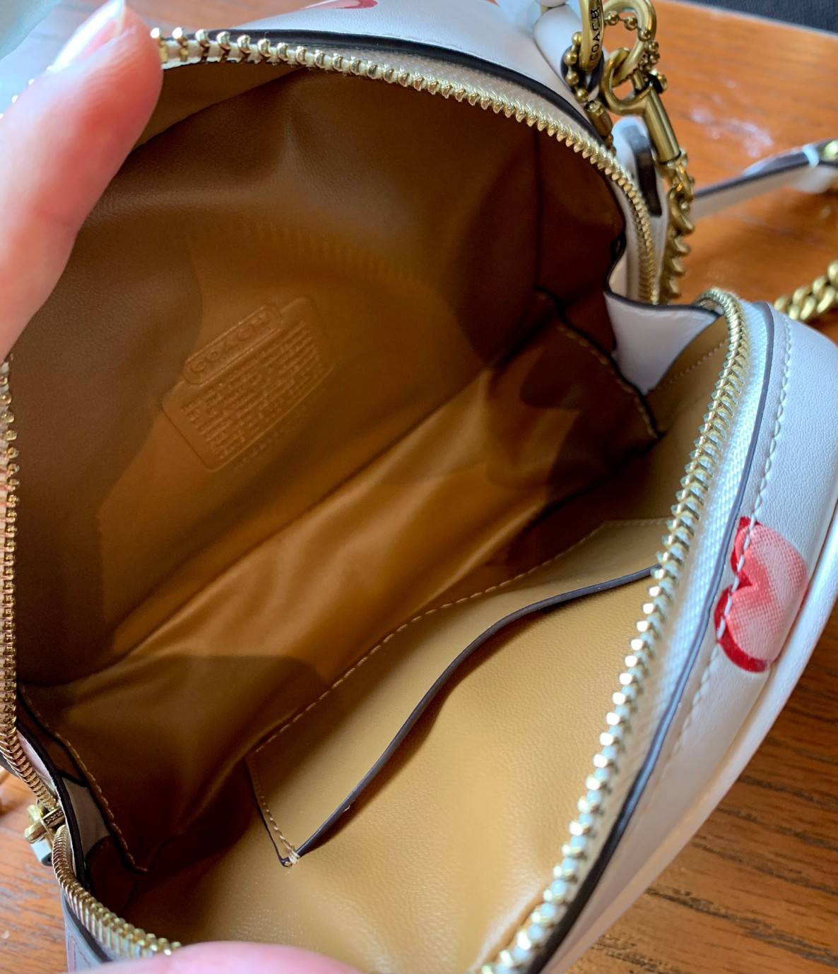 COACH LUNCHBOX TOP HANDLE WITH HEART PRINT ((C3920)) พร้อมส่งความน่ารักที่ไทย ตามมาติดๆค่ะ!! กระเป๋าสะพายข้างหรือแบบหิ้วออกงานเกร๋ๆได้เลยค่ะ หนังแท้อย่างดีสวยงามมากค่ะ ❤️จุดเด่นของรุ่นคือปริ้นลายหัวใจแบบ3D ทั้งใบ