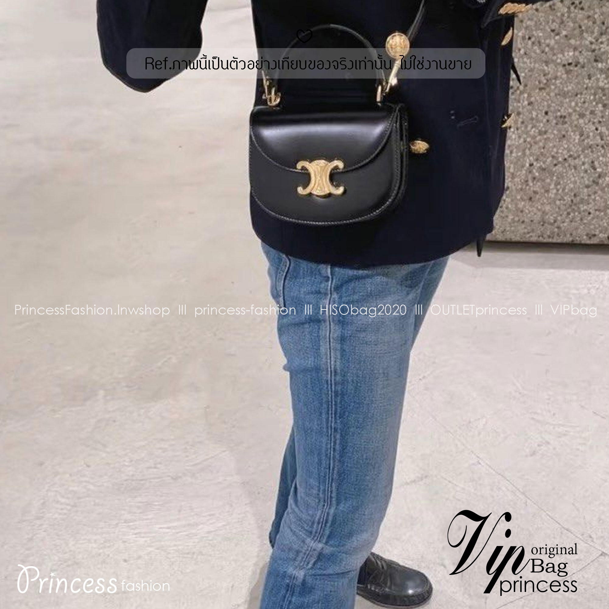 CELINE MINI BESACE CLEA in Triomphe canvas and leather กระเป๋าสะพายพร้อมหูจับถนัดมือ ใหม่ก่อนใคร น่ารักสุดปัง รูปทรงย้อนยุค สไตล์วินเทจลัคชู ภายในเป็นช่องโล่ง มีช่องย่อยให้อีก เป็นไอเท็มที่ควรต้องมีจริงๆ