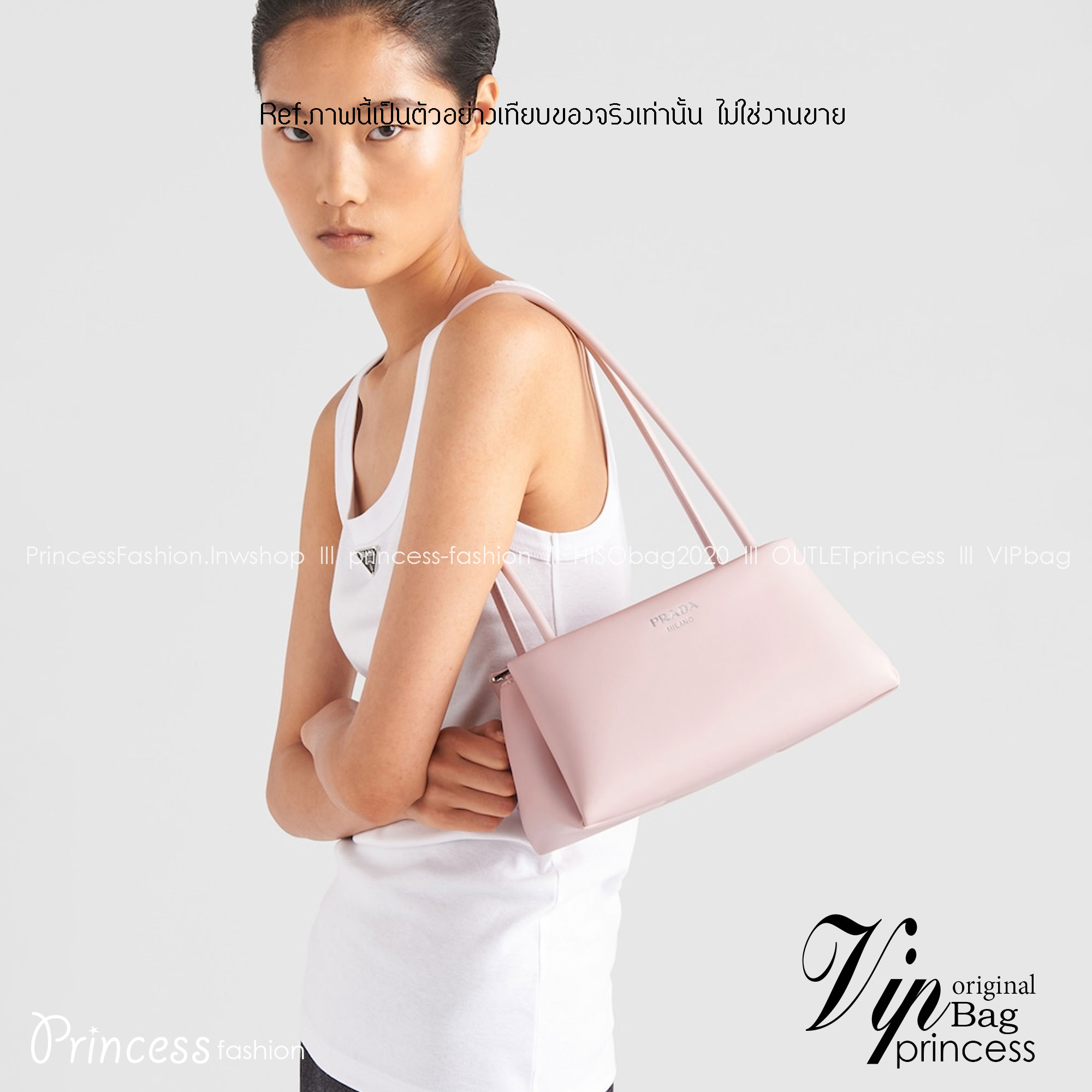 Prada Leather mini-bag / Prada small logo-embossed shoulder bag / PRADA LEATHER HANDBAG พร้อมส่งที่ไทย กระเป๋าถือหูจับในตัวรูปทรงคลาสสิค หนังเรียบสวยหรู ผิวสัมผัสดีงาม