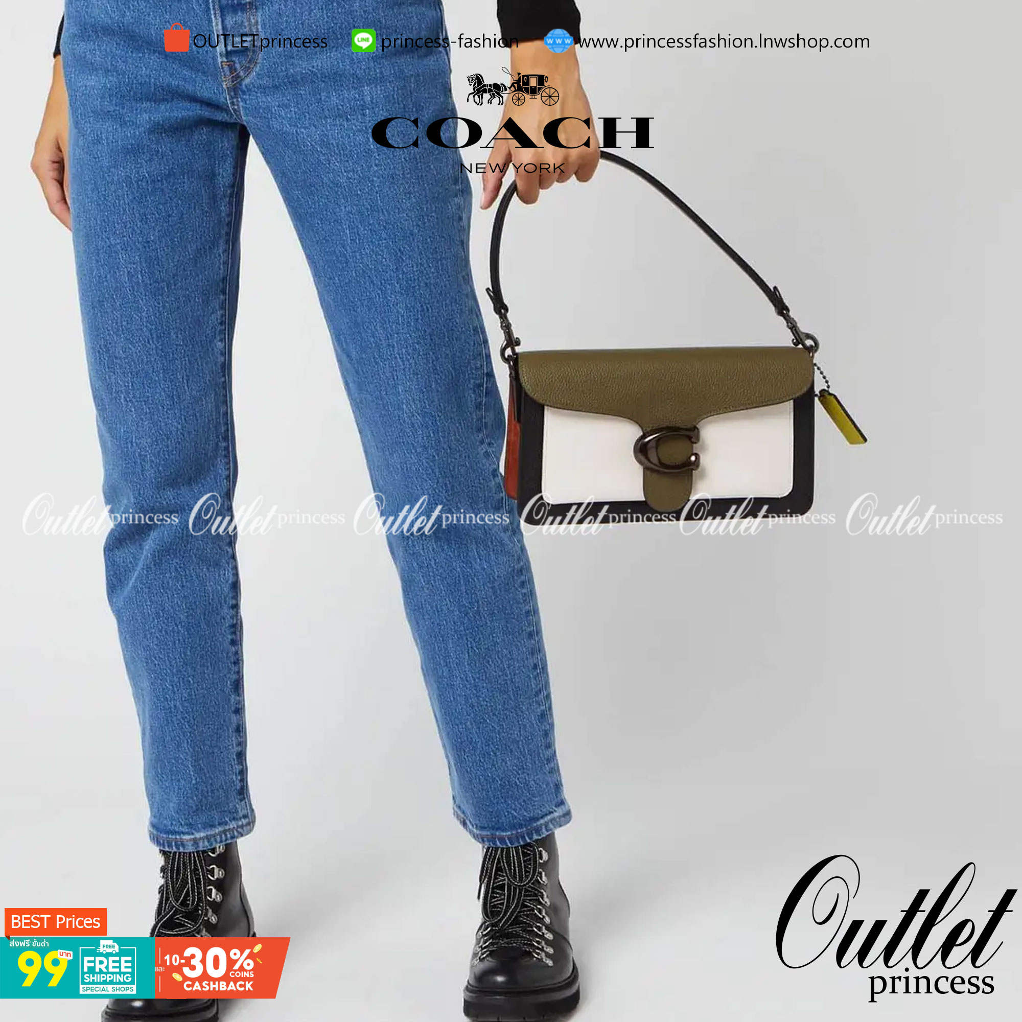 OUTTLET 】Coach Tabby Shoulder Bag 26 กระเป๋าหิ้วได้//คล้องไหล่ได้//สะพายข้างได้ ใบเดียวสุดคุ้มค่ะ! เปิดปิดกระเป๋าแบบกระดุมแม่เหล็ก มีอะไหล่Cตัวใหญด้านหน้าบ่งบอกถึงความหรูทีเดียวค่ะ ใส่กระเป๋าเงินใบยาวได้ มีช่องซิปกลาง;ช่องเล็กใส่ของจุกจิก;ช่องด้านหน้าหนึ่