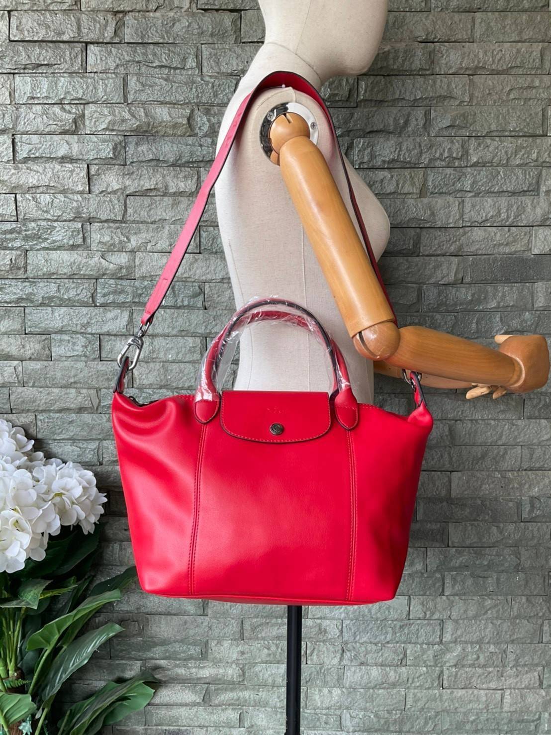 ของแท้ LONGCHAMP LE PLIAGE CUIR TOP HANDLE BAG S รุ่น 1512 กระเป๋าถือขนาดกำลังดี วัสดุหนังแกะ Metis