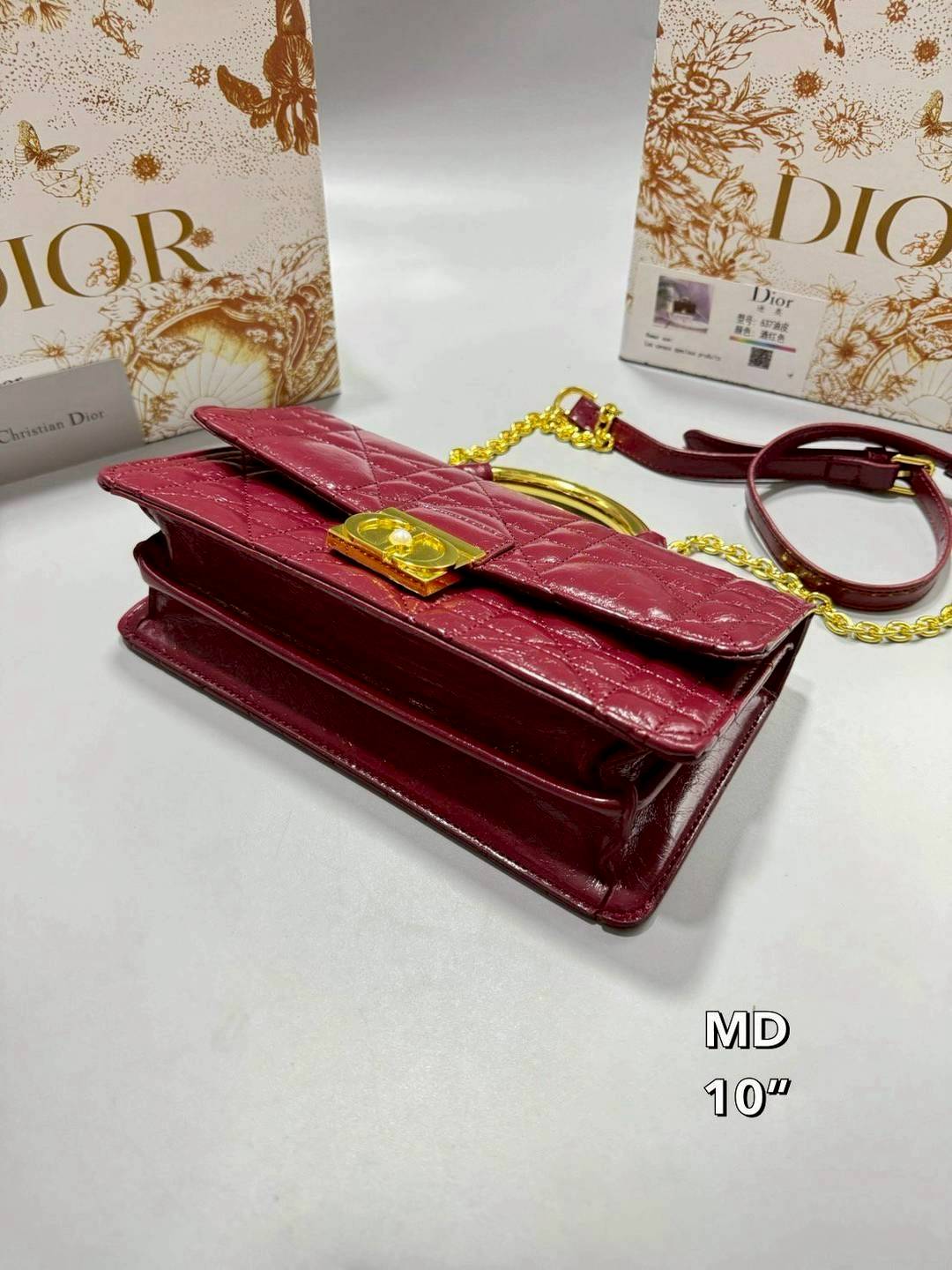 Dior Ange Bag Macrocannage CD clasp with pearl กระเป๋าถือพร้อมสายสะพาย ประดับตัวล็อคมุก สวยงามเหนือกาลเวลา มาแรงมาก! จึ้งมาก! สุดลัคชู