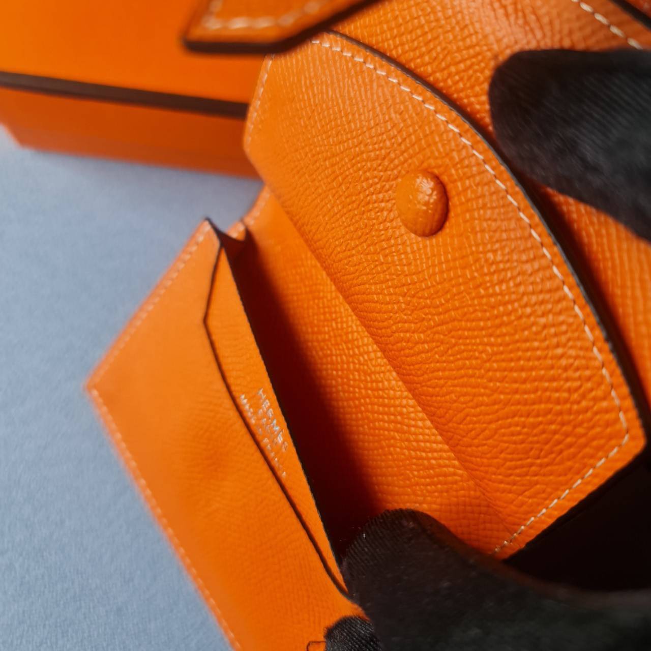 VIP หนังแท้ 】HERMES MINI BEARN WALLET UNISEX