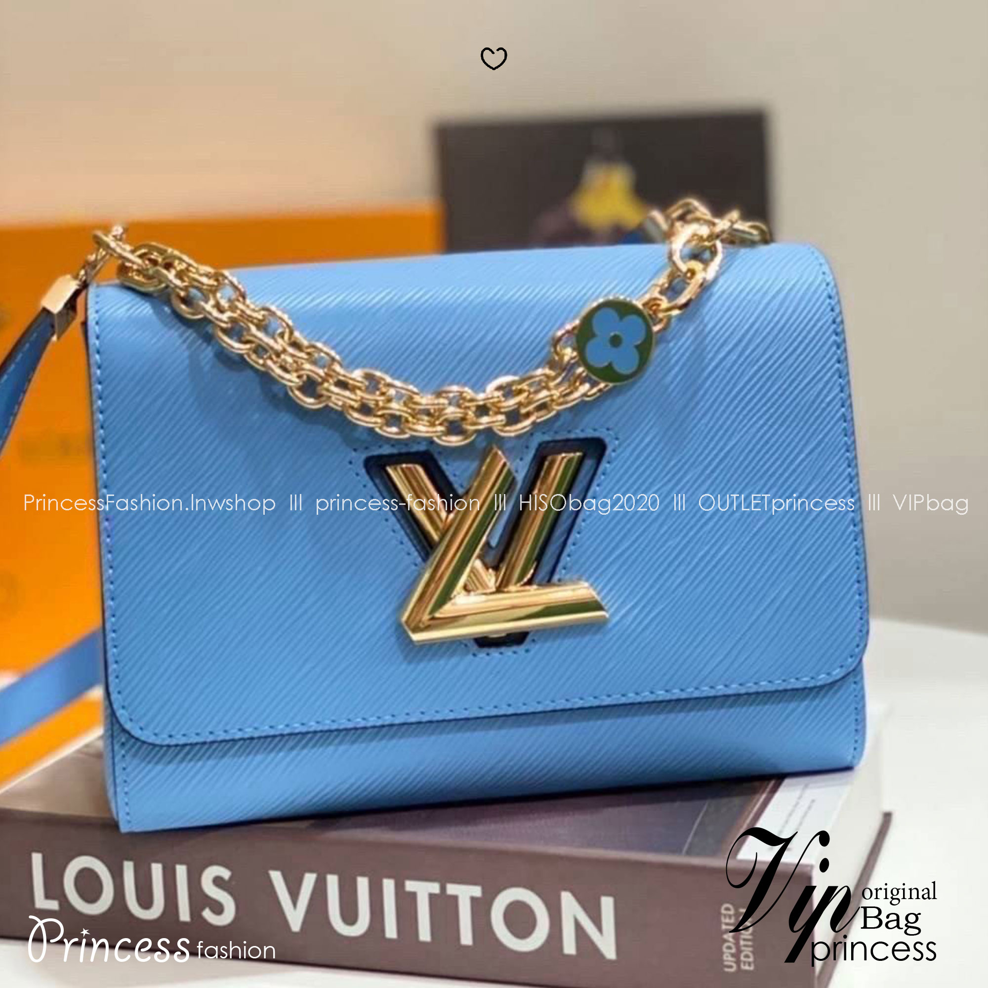 ORI หนังแท้ | LV Twist MM chain bag in grained Epi leather กระเป๋าสะพาย/กระเป๋าถือร พร้อมสายโซ่ หนังลายเกรน Epi โดดเด่นด้วยโลโก้หน้า สวยหรูเป็นเอกลักษณ์ ดีไซน์คัลเลอร์บล็อค สัมผัสโดดเด่นแมตช์กับทุกสไตล์