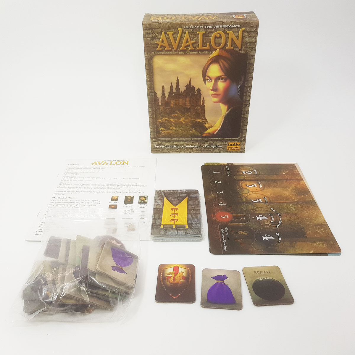The Resistance : Avalon Board Game Card Game อะวาลอนชุดประหยัด งานดี ภาษาอังกฤษ การ์ดกระดาษแข็ง