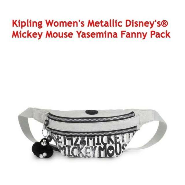 Kipling Women's Metallic Disney's® Mickey Mouse Yasemina Fanny Pack อีกหนึ่งaccessories จากคอลเลคชั่นลิมิเตทมิคกี้ที่ออกมาในรูปแบบกระเป๋าคาดอกหรือคาดเอว วัสดุsynthetic material ด้วยรูปแบบทันสมัยและลงตัว สามารถใช้งานติดตามไปได้ทุกที่เลยคร้า!!