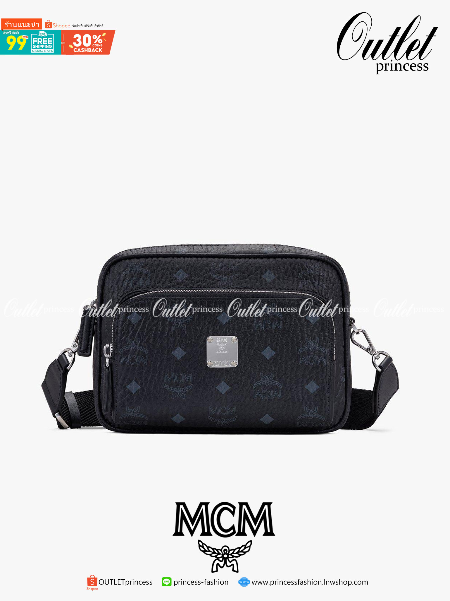 M.C.M KLASSIK CROSSBODY BAG อีกหนึ่งสีอมตะตลอดกาล !! เมนอินแบล็ค!! สาวกเอ็มซีเอ็มต้องมีน้า!! หนุ่มๆเค้าสะพายกัน!! กระเป๋าสะพายข้างทรงครอสบอดี้ ที่ดาราใช้กันเพียบ!! รุ่นนี้หนุ่มๆสะพายหรือสาวๆก็สะพายได้น้า ขนาดกำลังดี วัสดุหนังแคนวาสคุณภาพดี มีช่องหลั