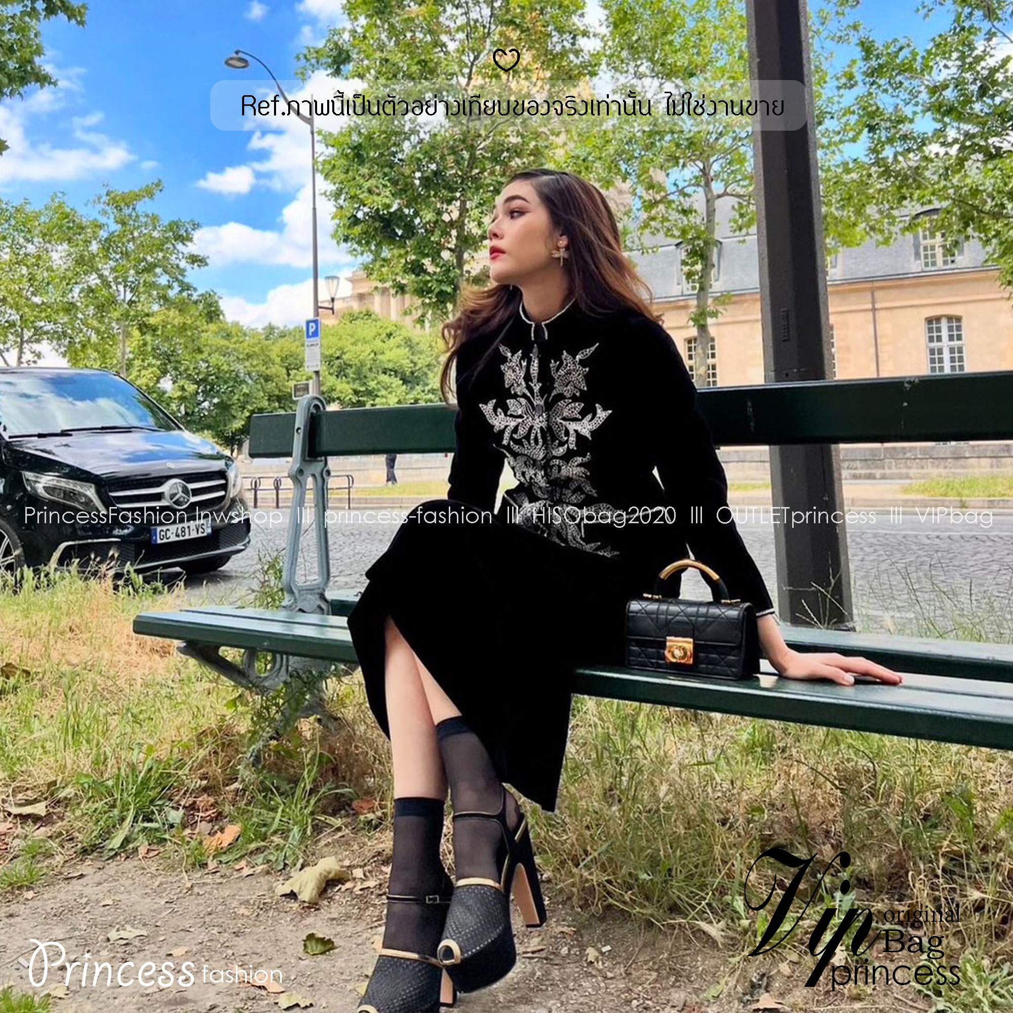 8" DIOR Mini Dior Ange Bag / Dior Clutch Bag Macrocannage CD clasp with white resin pearl กระเป๋าถือพร้อมสายสะพาย ประดับตัวล็อคมุก สวยงามเหนือกาลเวลา เกรดออริ 1:1